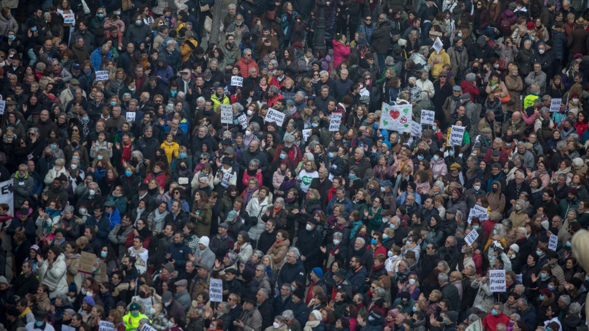 Proteste ample la Madrid / Sursa foto: Profi Media