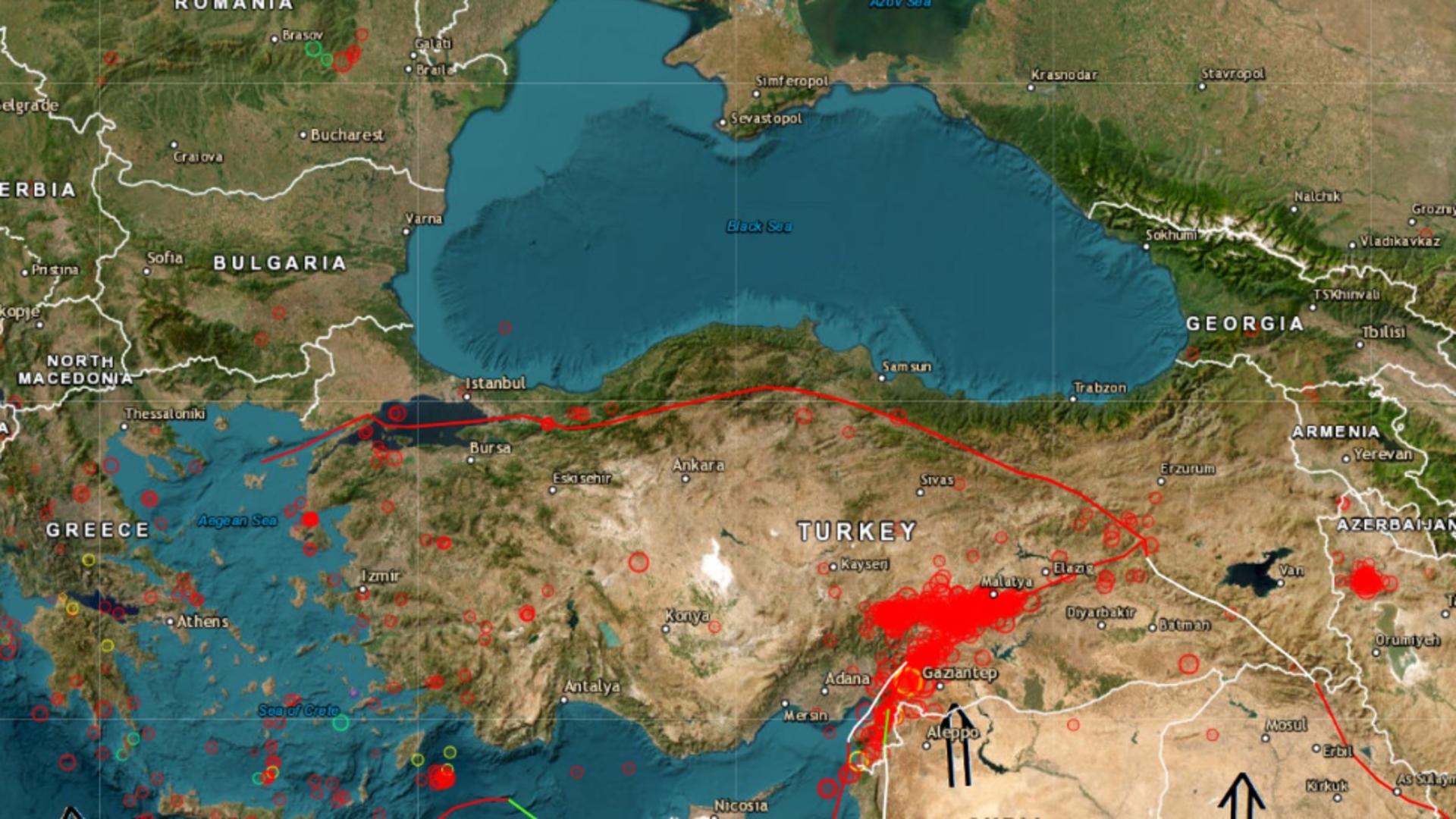 INFP: Seismul din Turcia a produs unde ajunse în România
