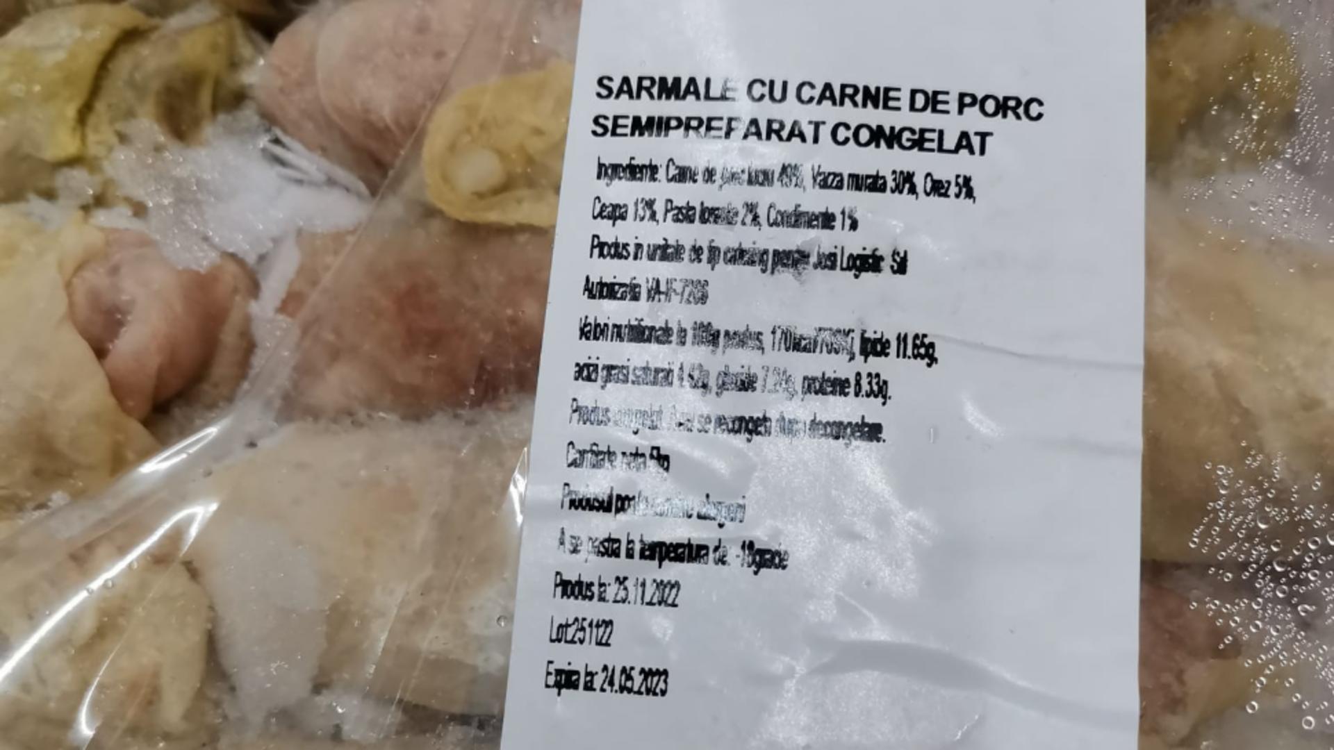 CJPC Satu Mare a descoperit 199 kilograme de sarmale alterate. Foto: Satu Mare Media