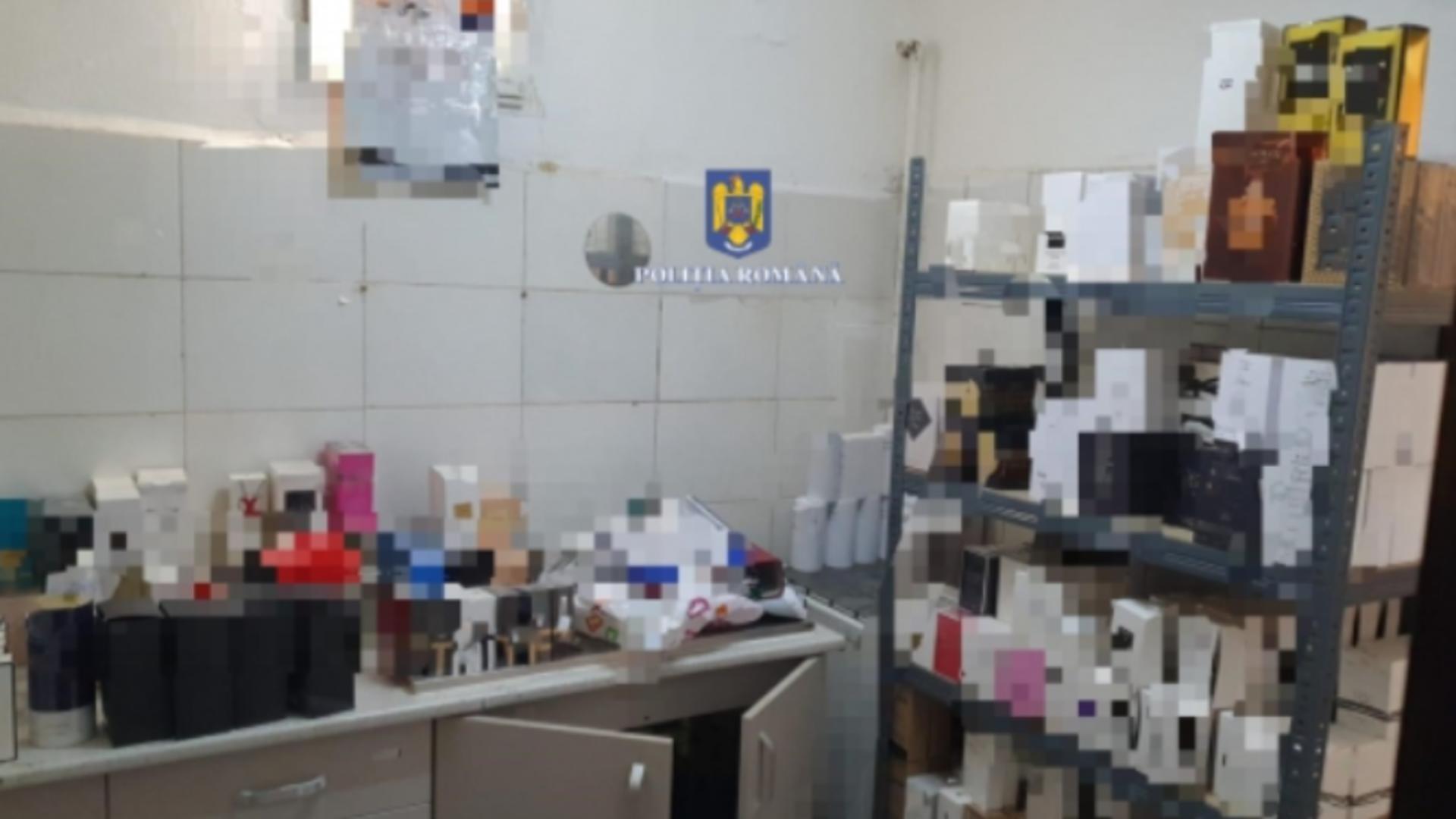 Parfumuri contrafăcute/ Poliția Română