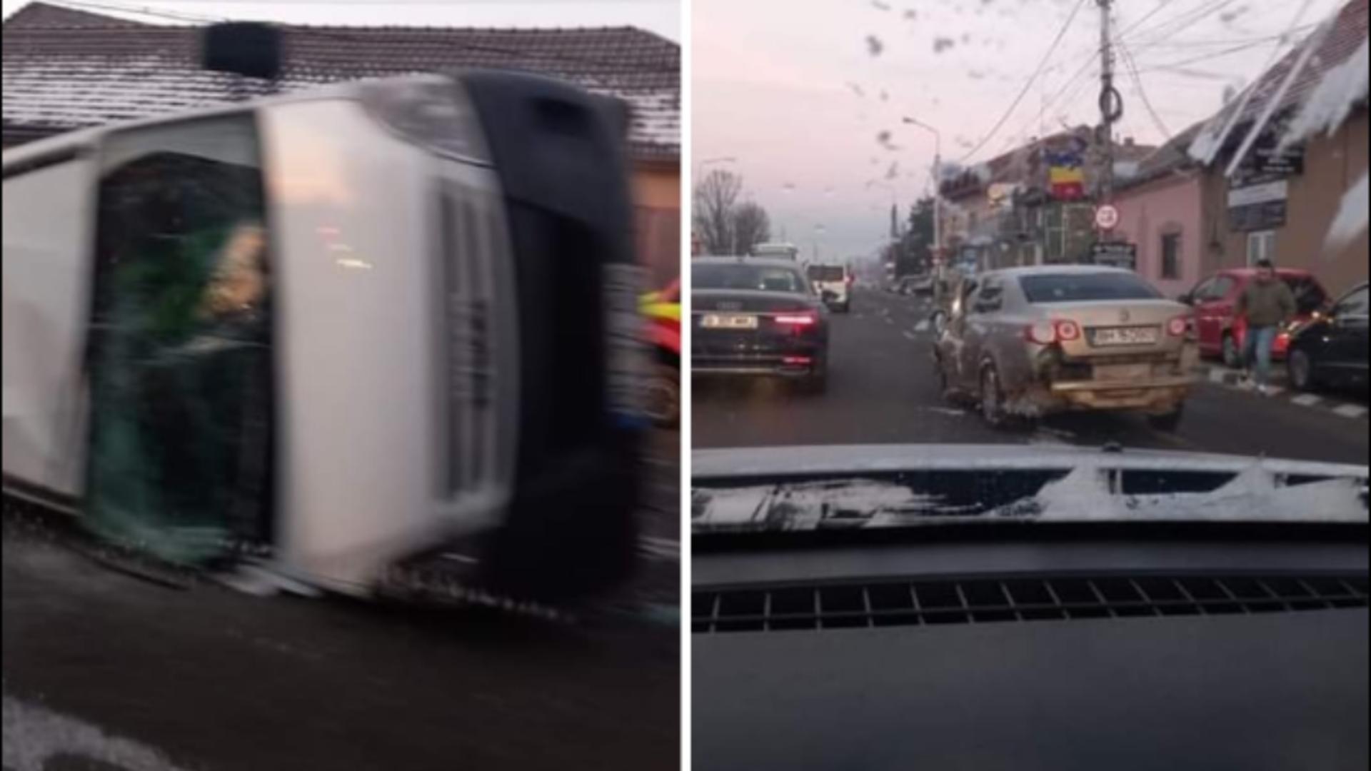 Accident / Captură foto Facebook INFO TRAFIC BIHOR & ORADEA