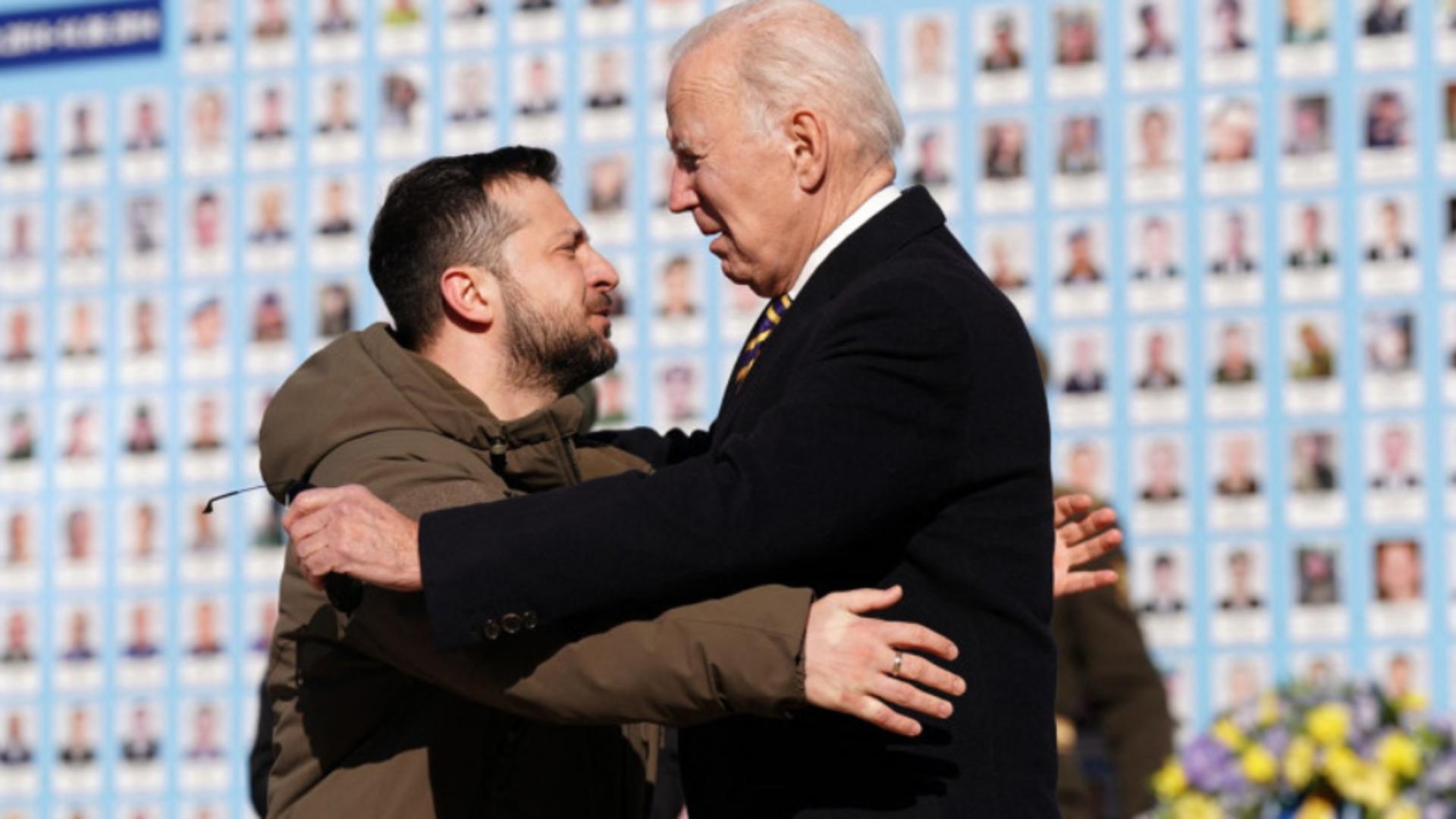 Zelensi și Biden în Kiev. Foto/Profimedia