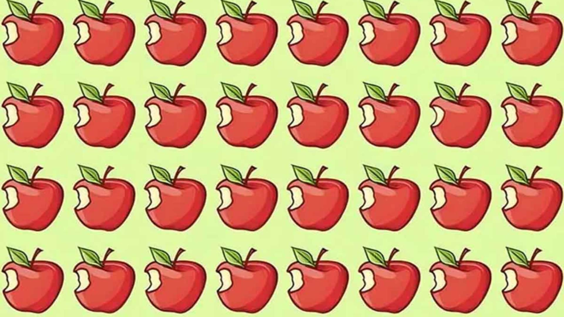 Test de perspicacitate: găsiți mărul diferit în această imagine