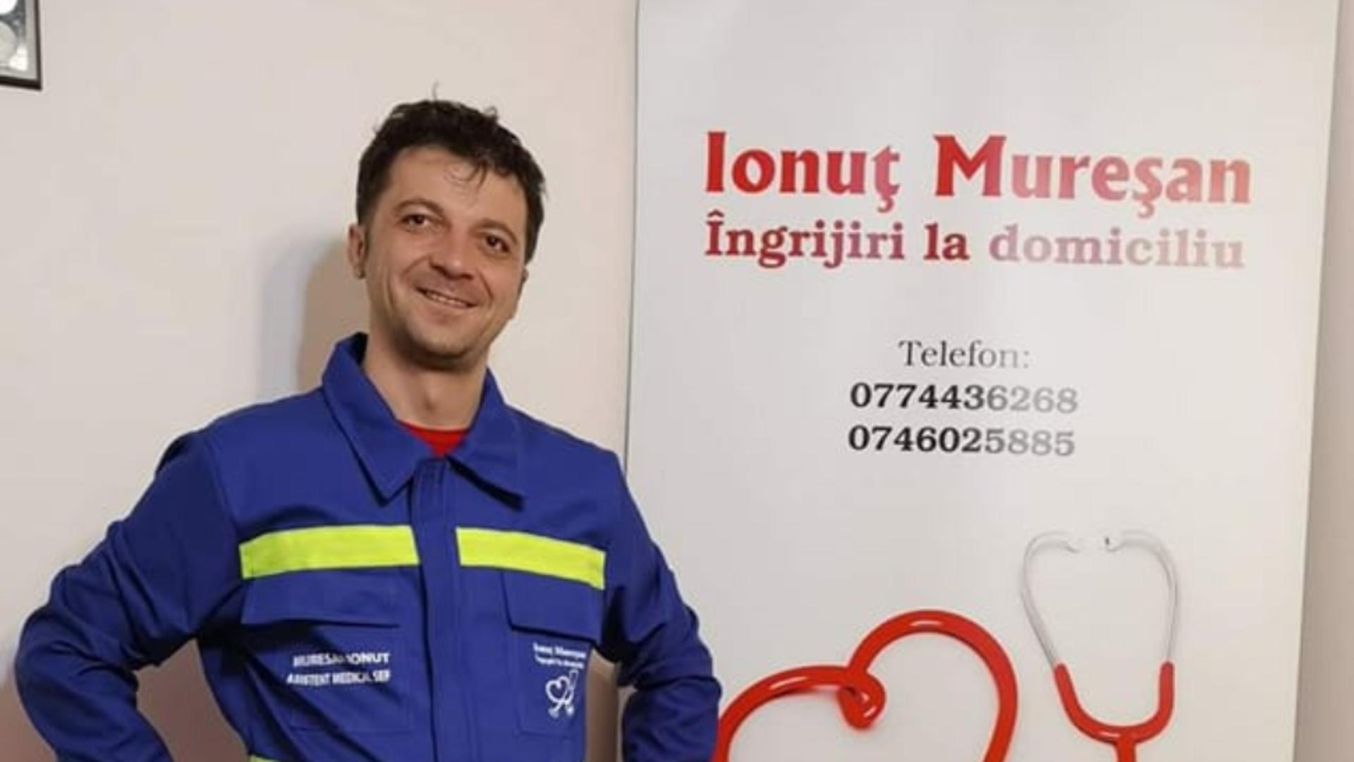 Ionuț Mureșan, asistentul medical care a ales suicidul. Foto: Facebook/Muresan Ionut/Ingrijiri la domiciliu