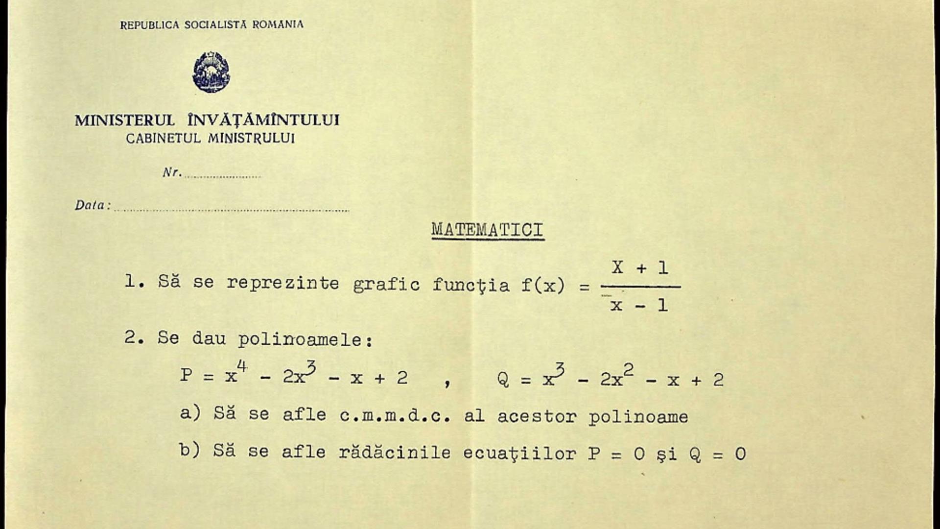 Documente privitoare la școlarizarea lui Nicolae Ceaușescu/ Facebook ANR
