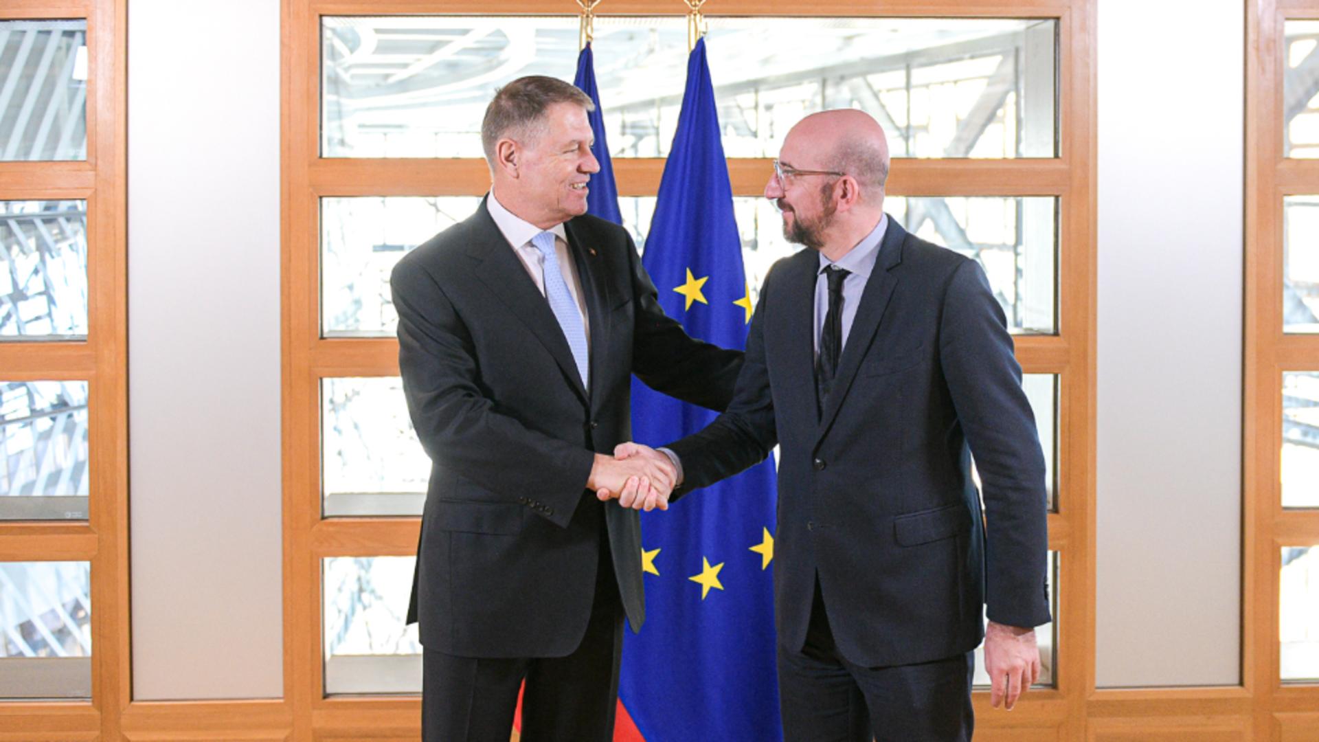 Preşedintele Consiliului European a venit în România. Charles Michel s-a întâlnit cu Klaus Iohannis 