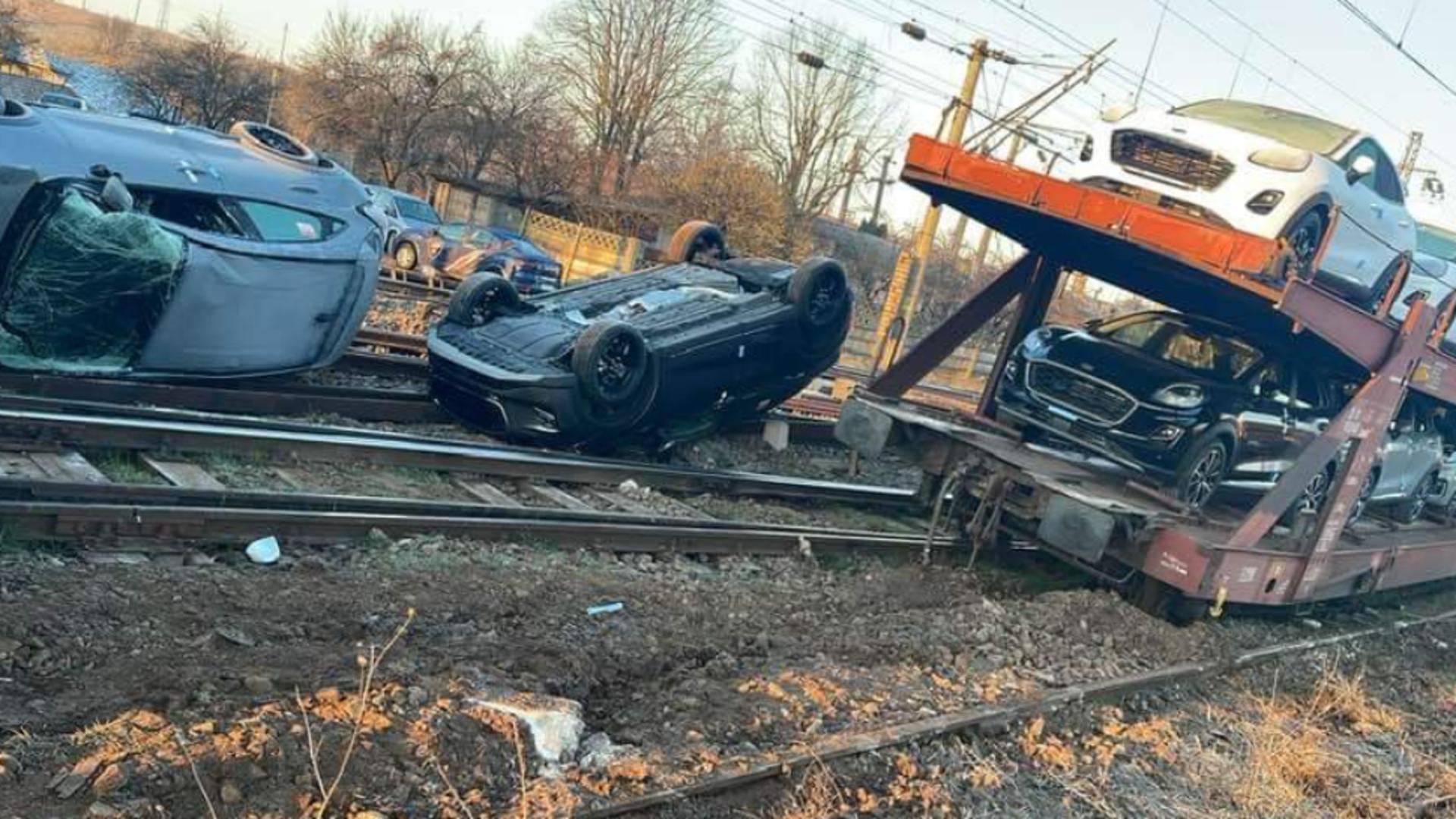 Cele 3 vagoane deraiate ale marfarului în Roșiori Nord, repuse pe șine la 17 ore după accident - Precizările Căilor Ferate Române