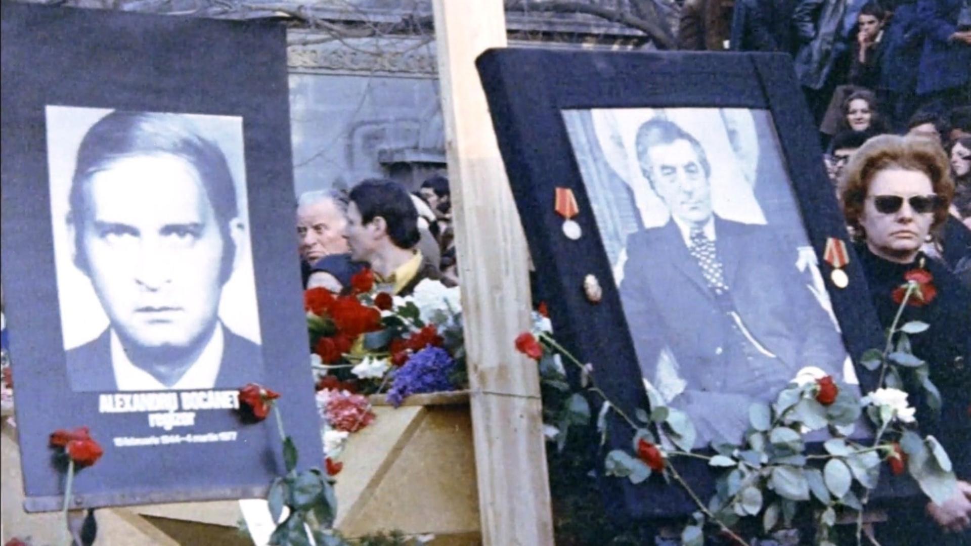 Înmormântatea lui Toma Caragiu și Alexandru Bocăneț (sursă foto: Cineclic.ro)