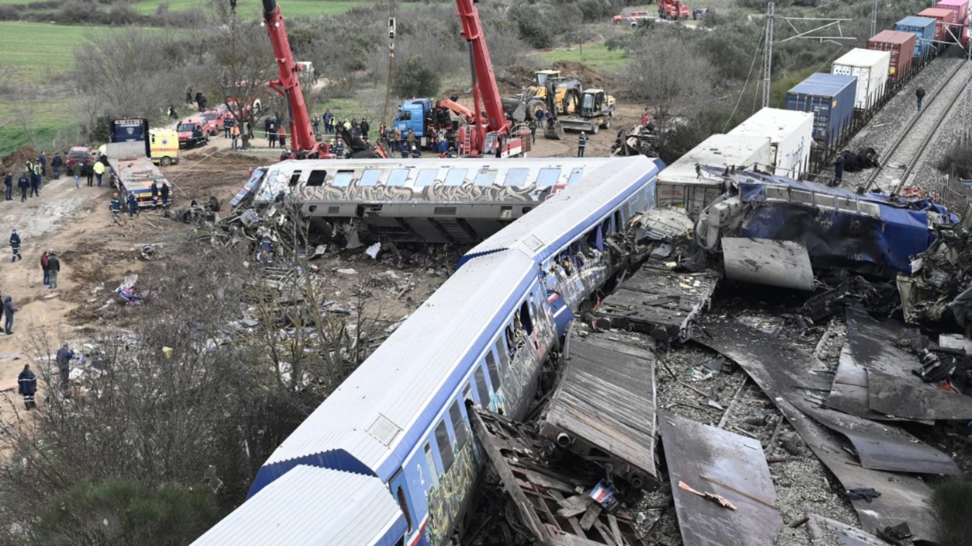 Tragedie feroviară în Grecia (Profimedia)