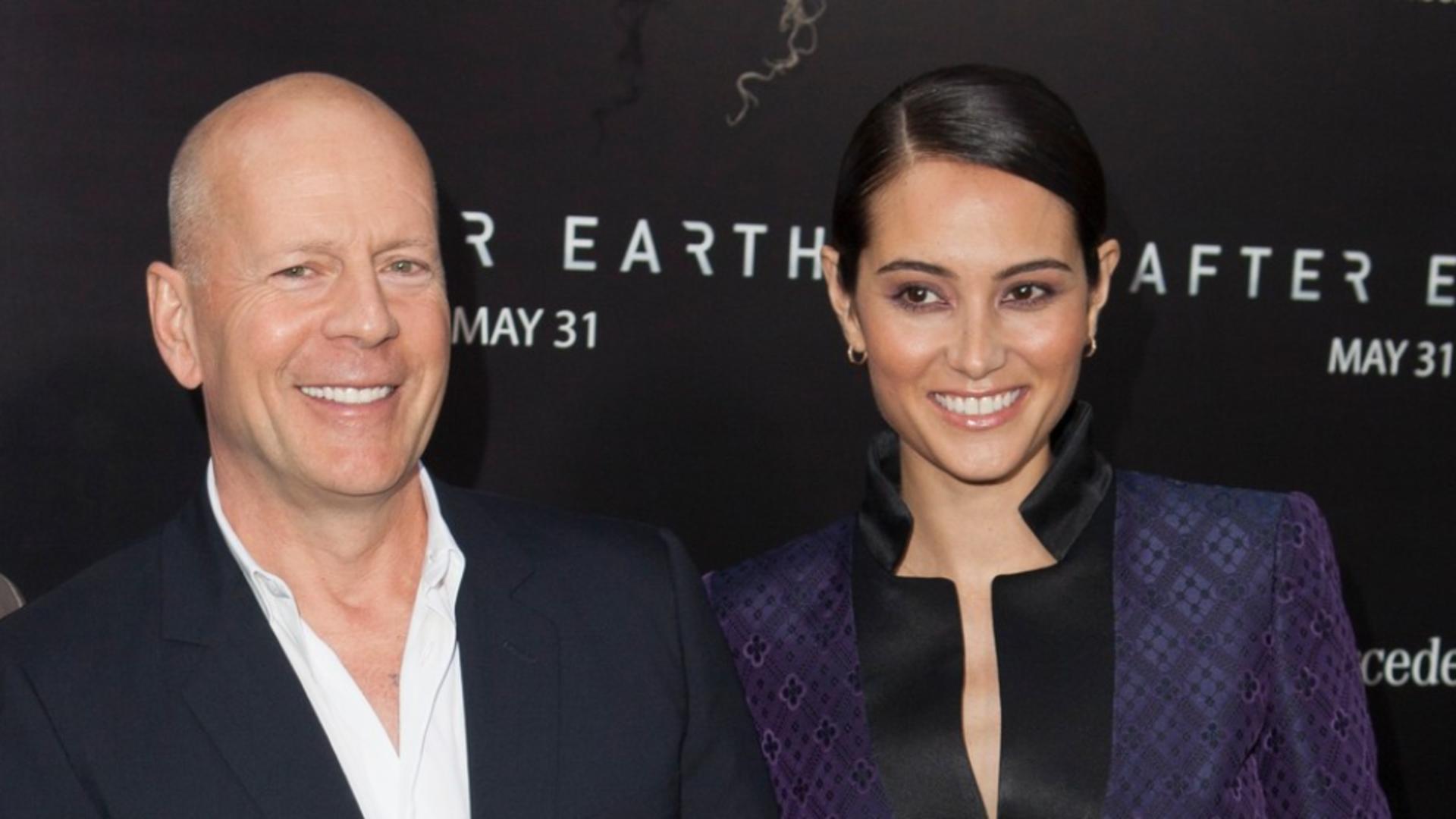 Bruce și Emma Willis, în 2013, la premiera filmului 'After Earth'/ Profimedia