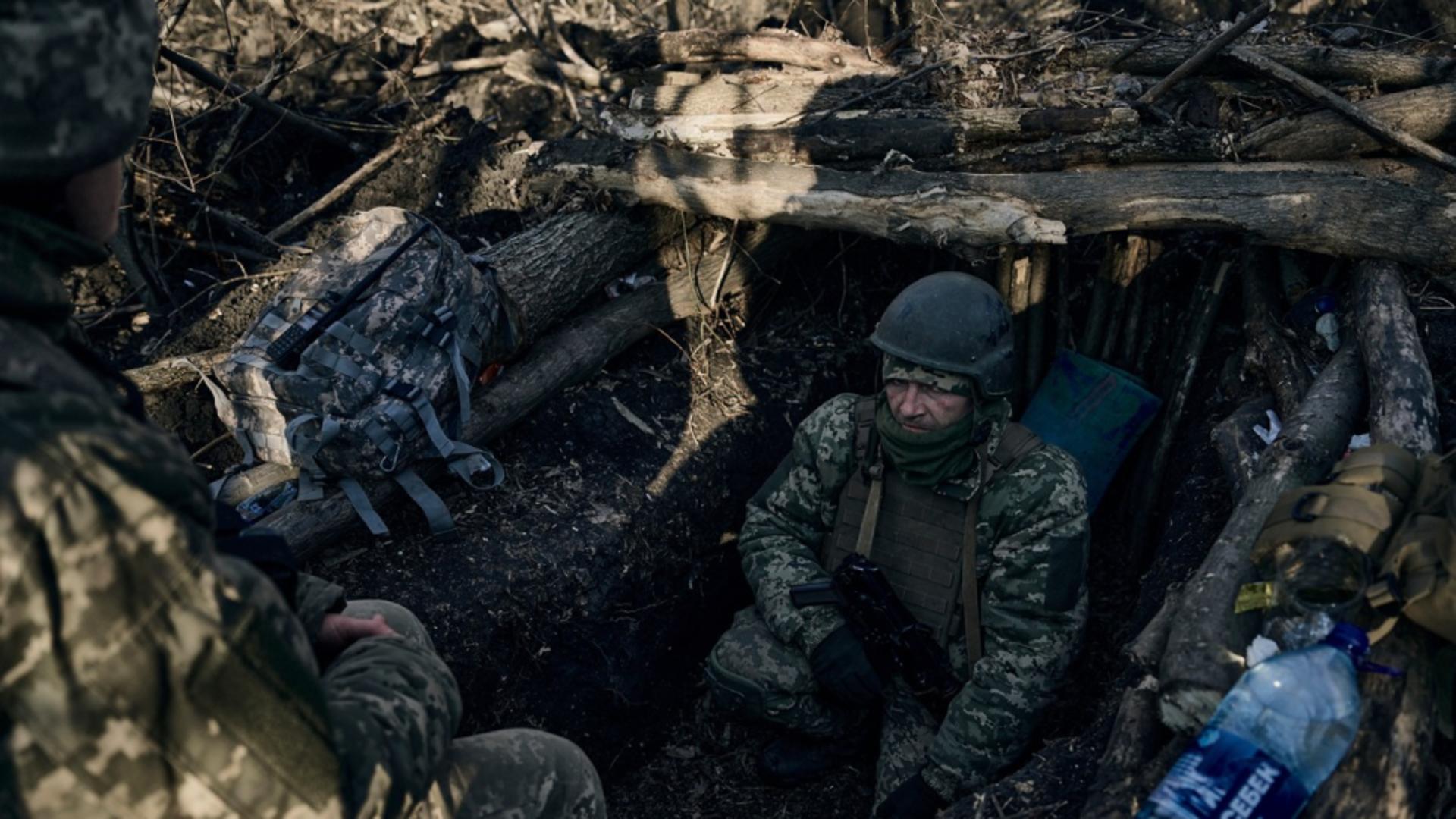 Poziție a Armatei ucrainene în apropiere de Bahmut (Profimedia)