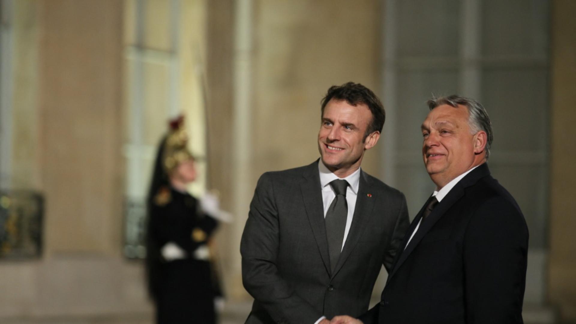 Emmanuel Macron și Viktor Orban / Foto: Profi Media