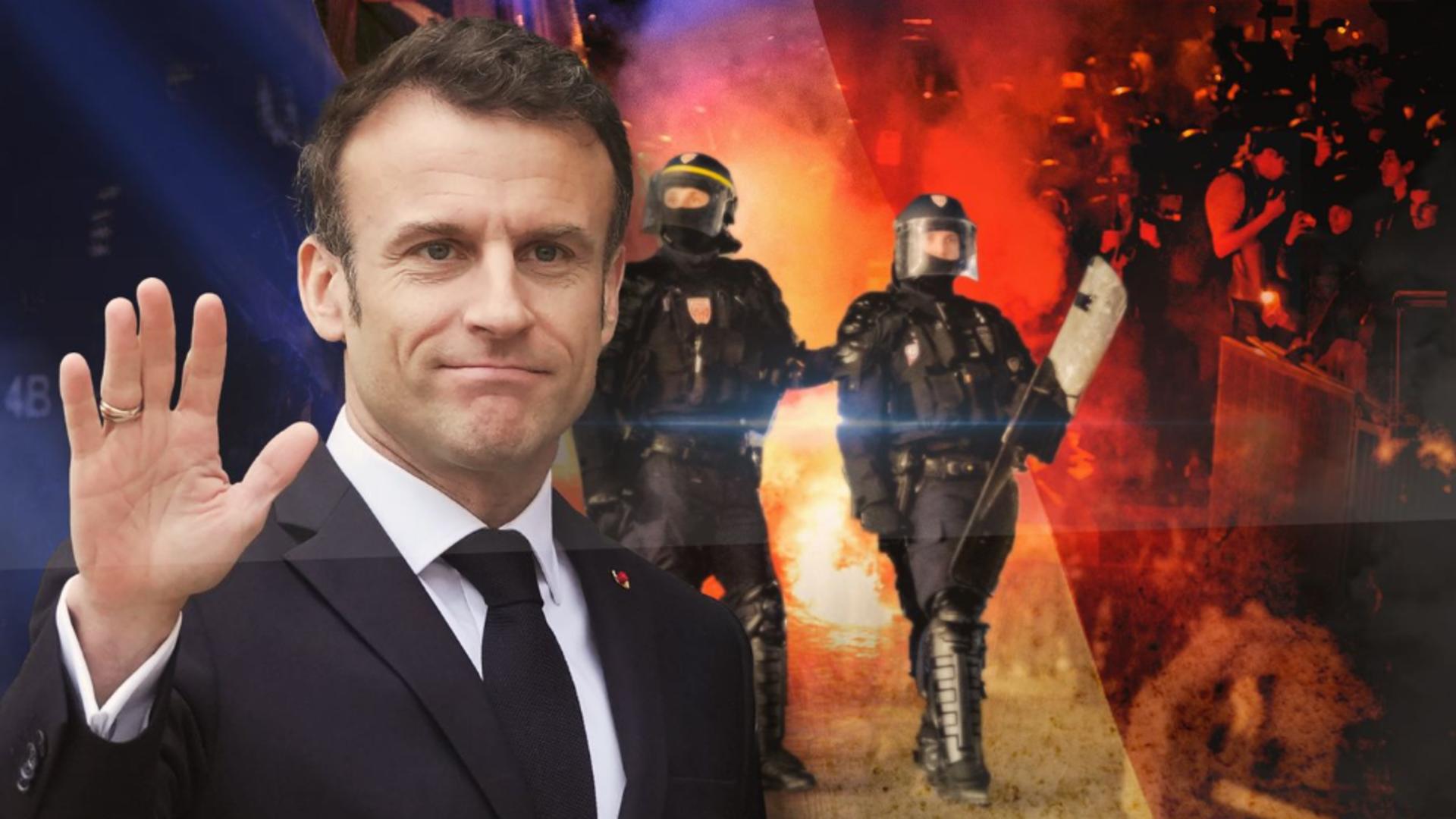 MACRON, pus la zid după protestele masive din Franța - Ce se întâmplă după criza politică a reformei pensiilor - VIDEO
