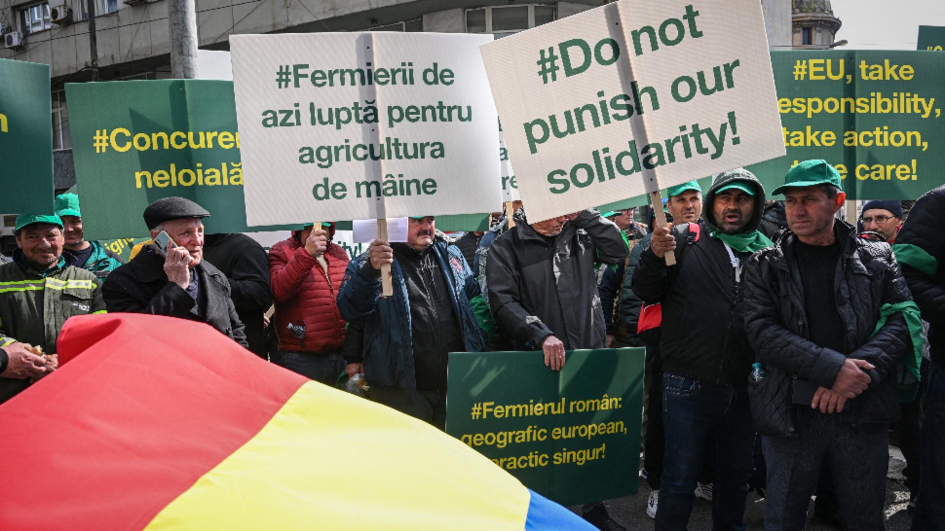 Protest al fermierilor români organizat la București. Foto/Profimedia