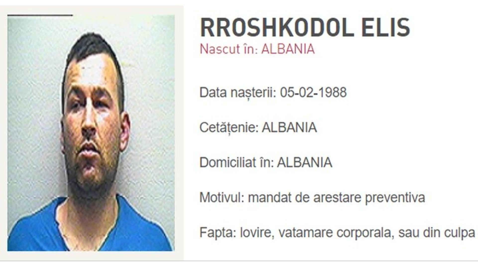 Atacator albanez/ Captură foto