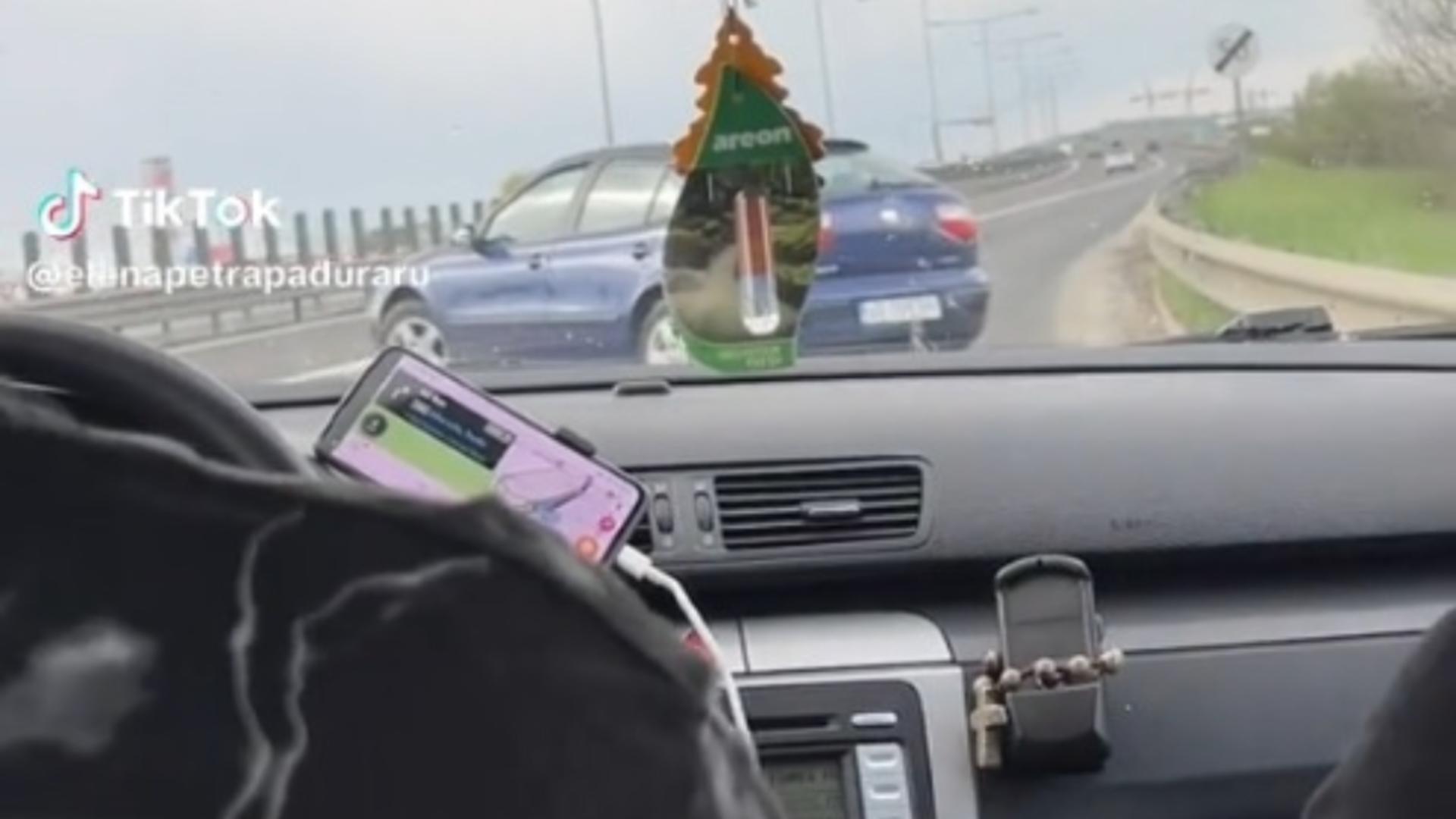 Ce a pățit șoferul care a fost filmat conducând pe contrasens pe autostradă, în Sibiu