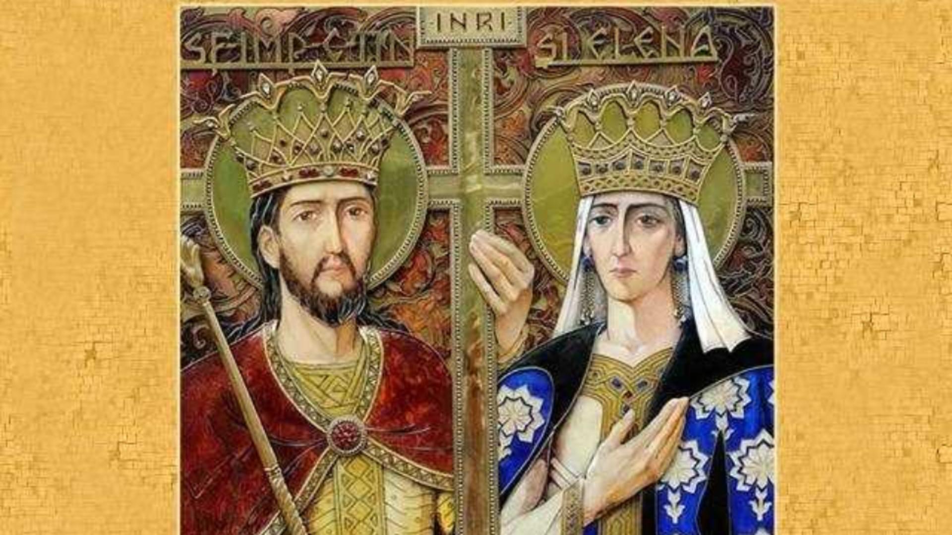 Sărbătoare 21 mai - Este marcată cu cruce roșie în calendarul ortodox: Sfinții Constantin și Elena