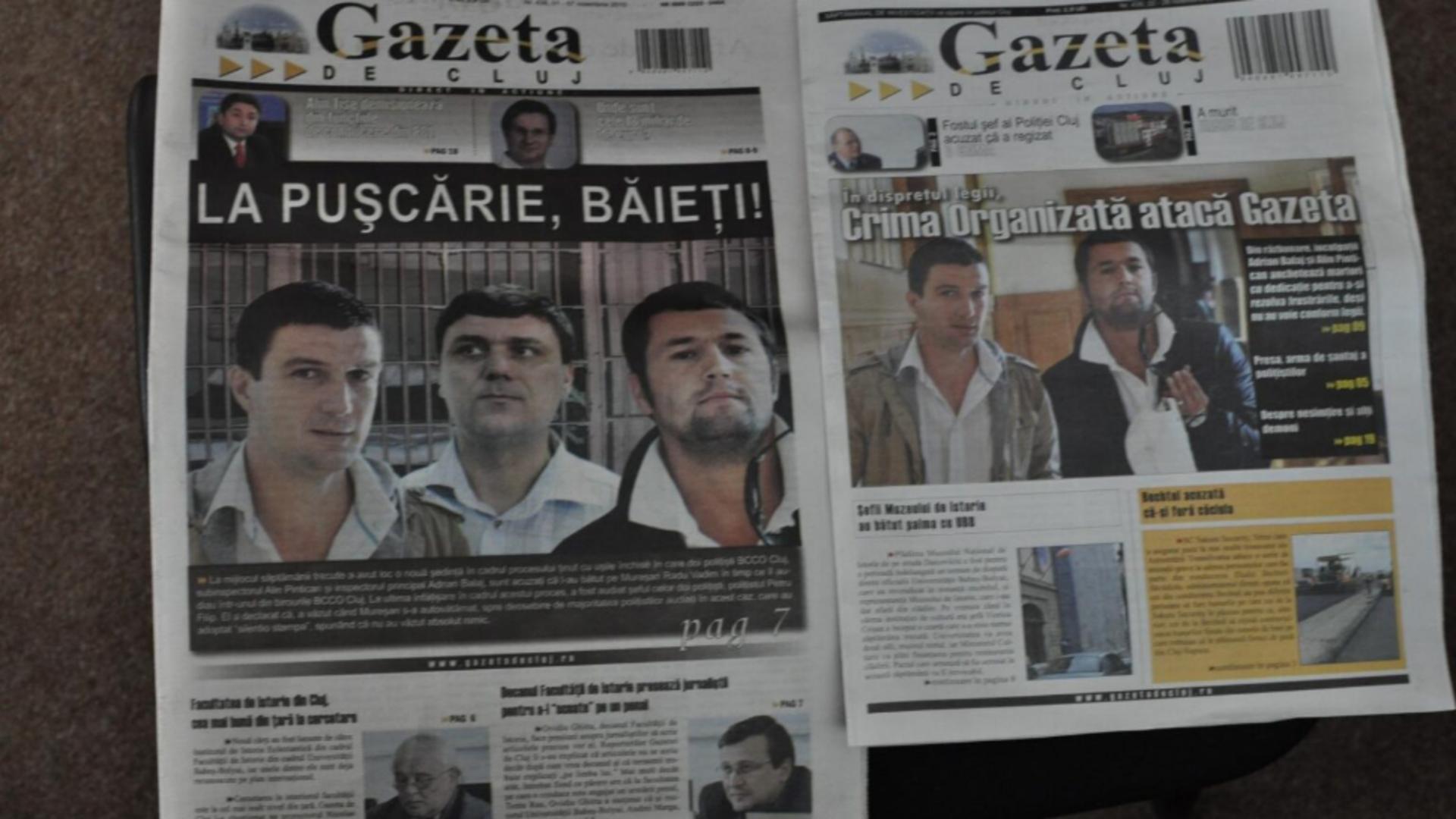 Dezvăluiri care deranjează, în Gazeta de Cluj. Foto/Gazeta