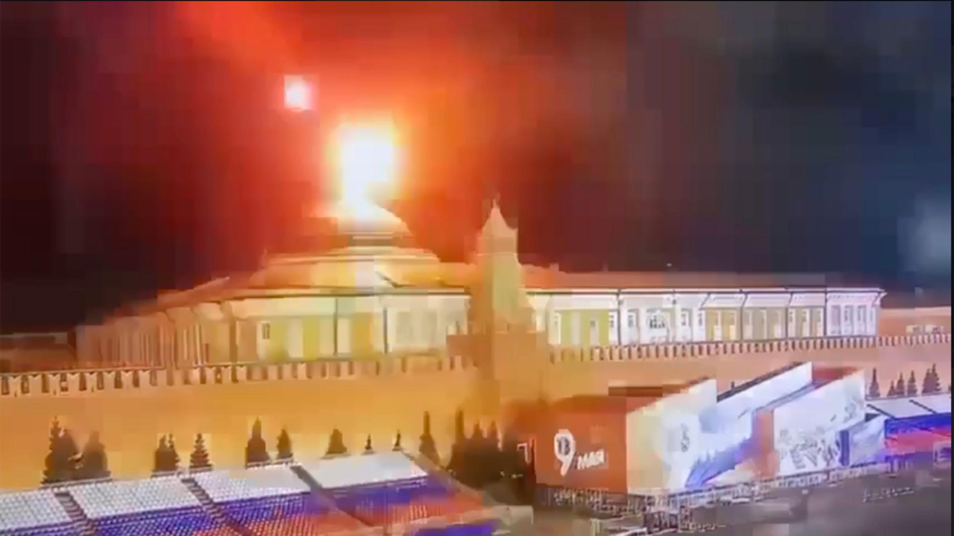 Explozie a unei drone deasupra Kremlinului (arhivă Profimedia)