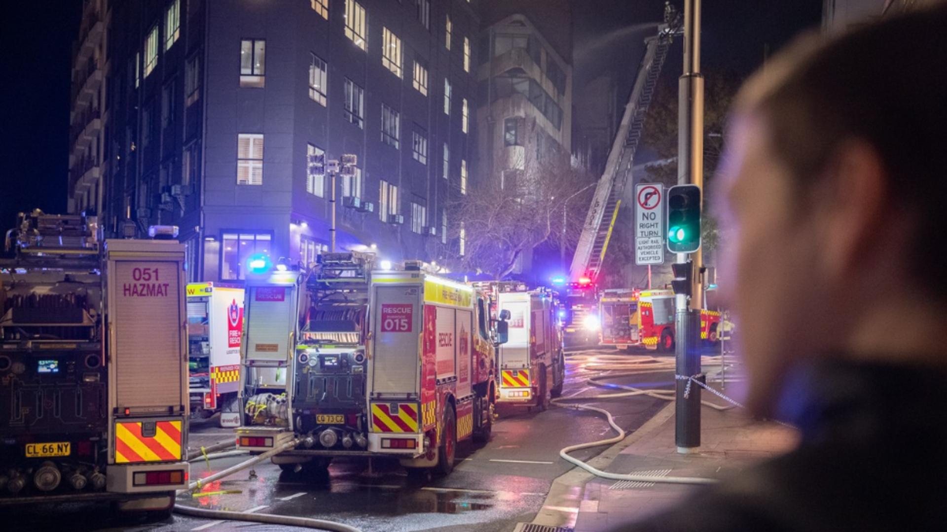Intervenție pompieri incendiu Surry Hills, Sydney/ Profimedia