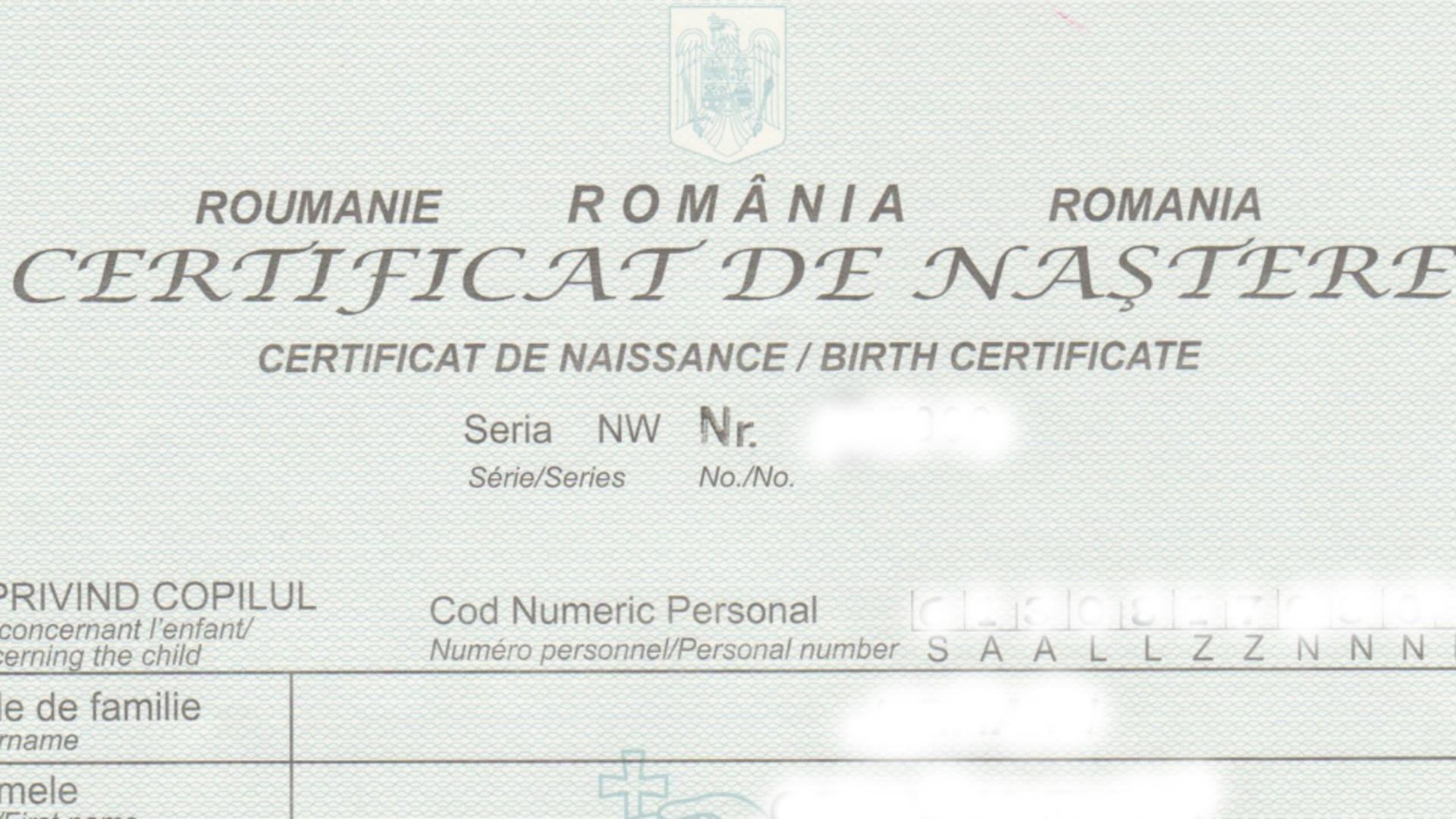 Certificat de nastere