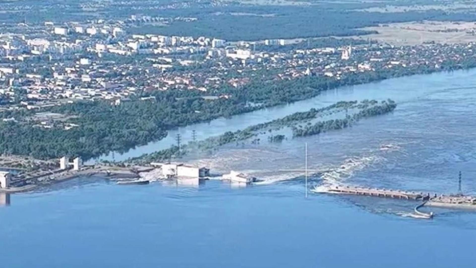 DOVADA că marele baraj Kahovka din Ucraina a fost aruncat în aer - Explozia, resimțită în România: Ce seism a fost înregistrat pe 6 iunie