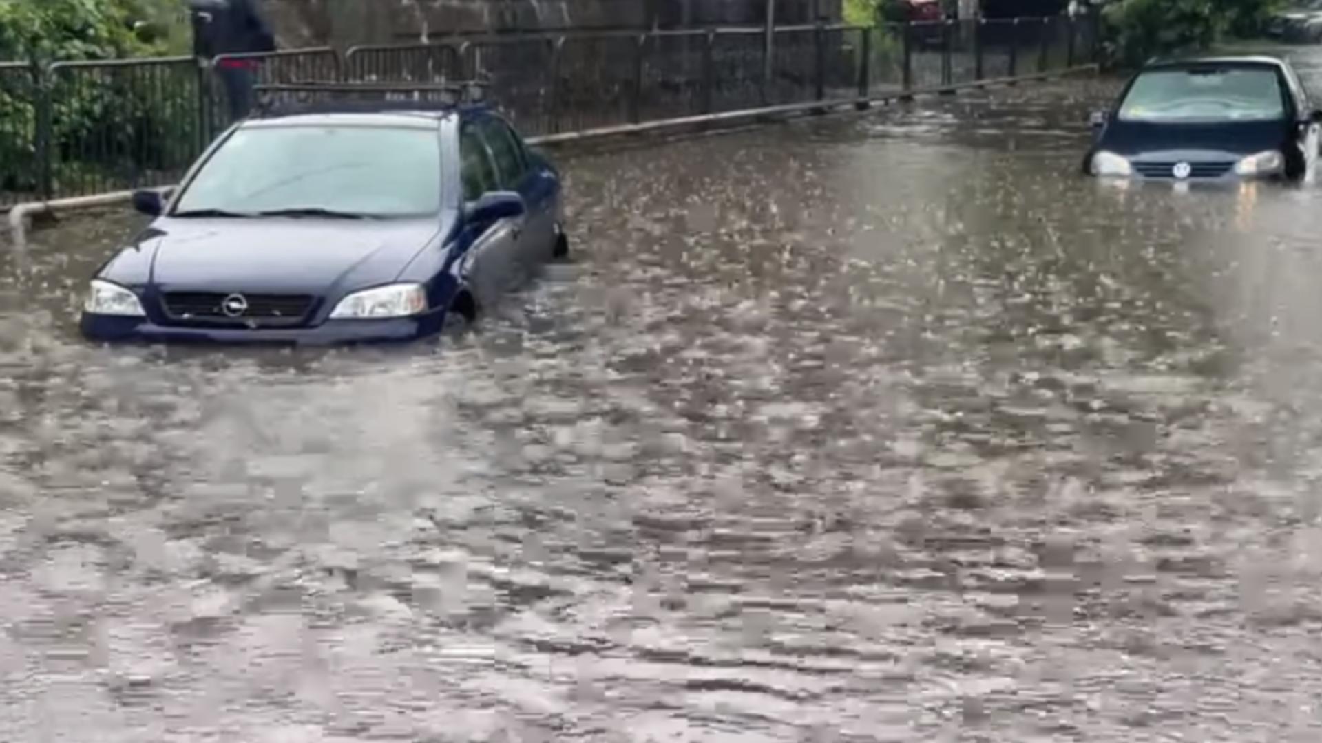 Pasaj inundat la Timișoara / Captură video
