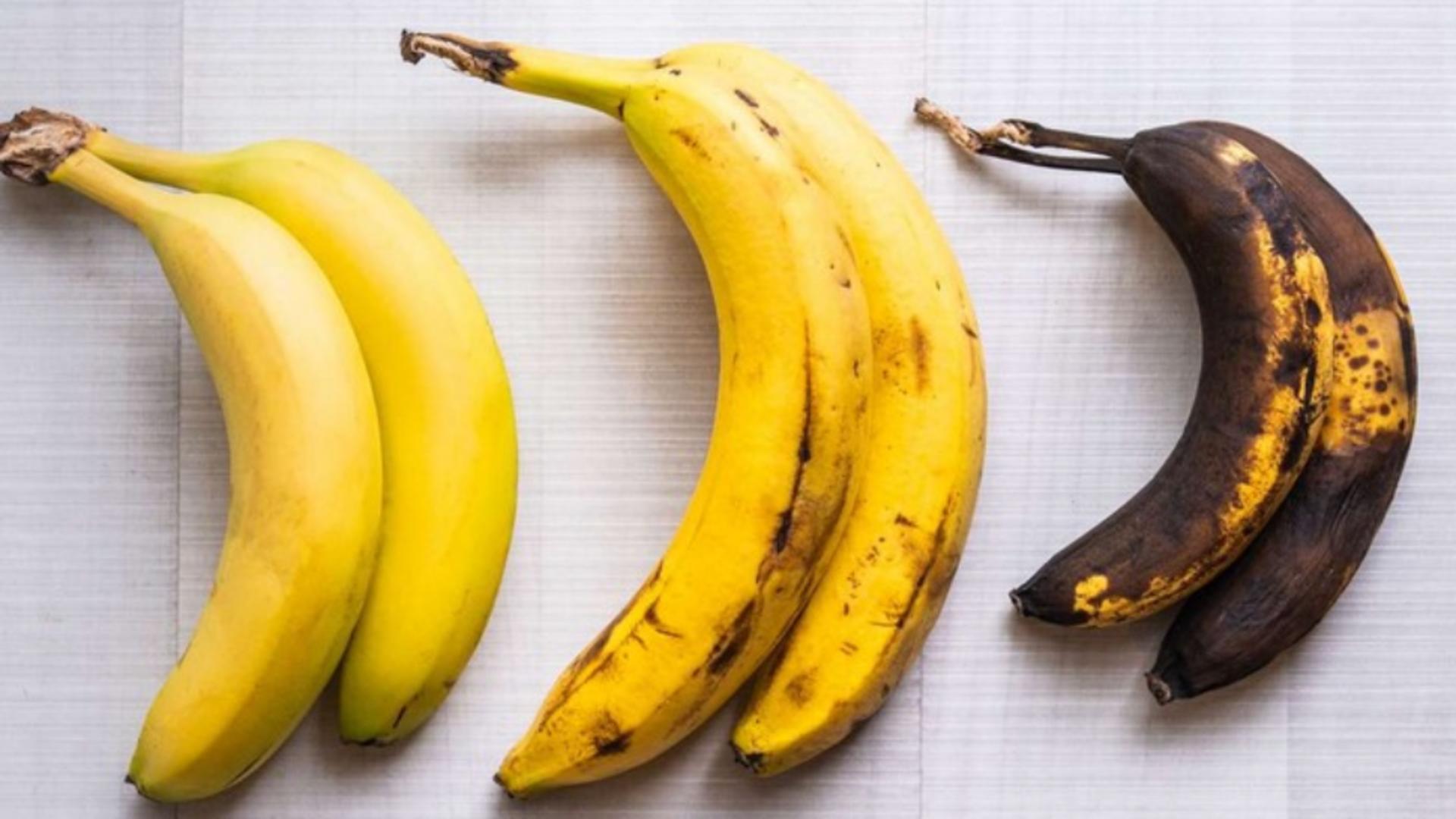 Care sunt cele mai sănătoase banane: verzi, galbene sau cu pete maronii? 