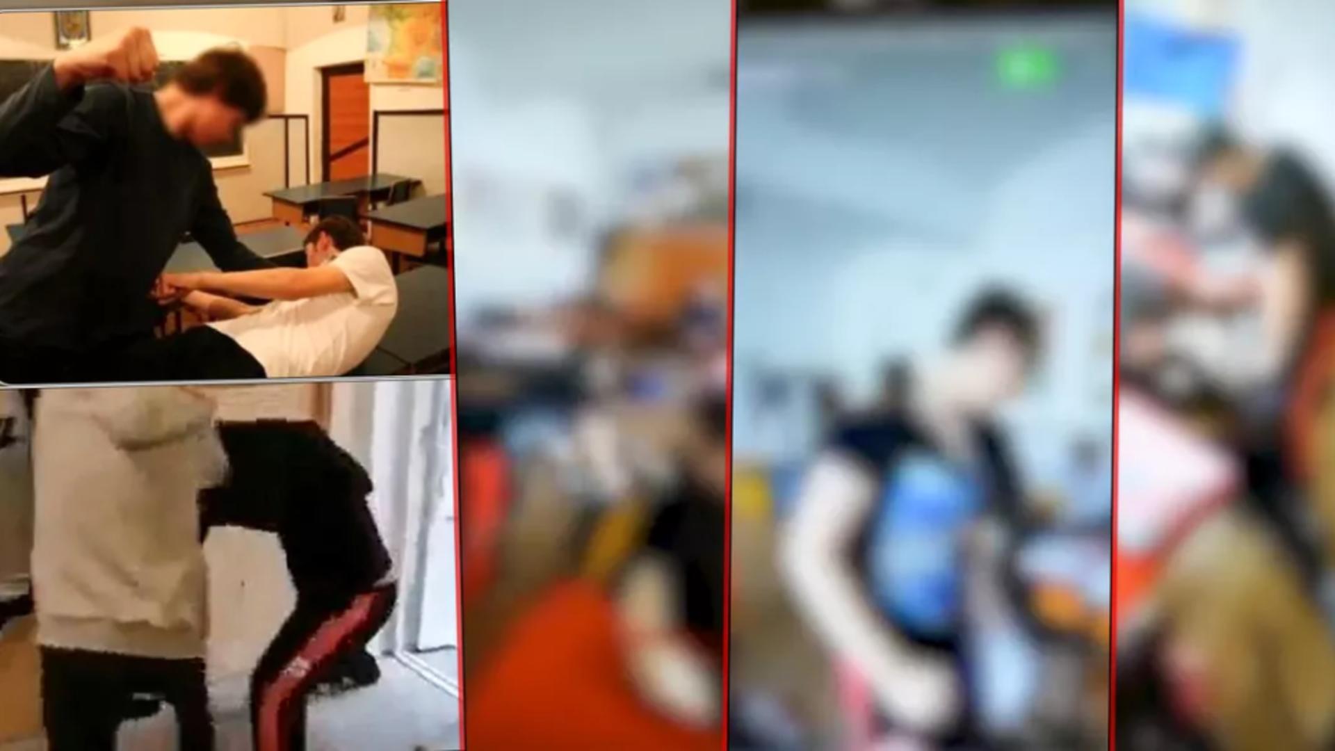 Noi scene de o violență șocantă într-o școală din România. Elev rupt în bătaie de un coleg, iar ceilalți FILMAU- VIDEO
