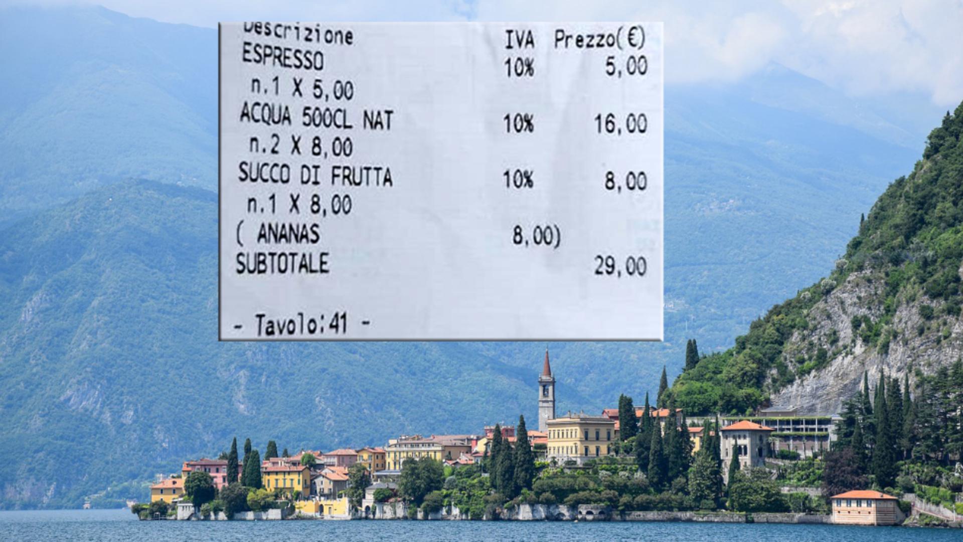 Prețurile din Italia au luat-o razna! Turiștii șocați au început să posteze bonurile de la restaurante pe internet