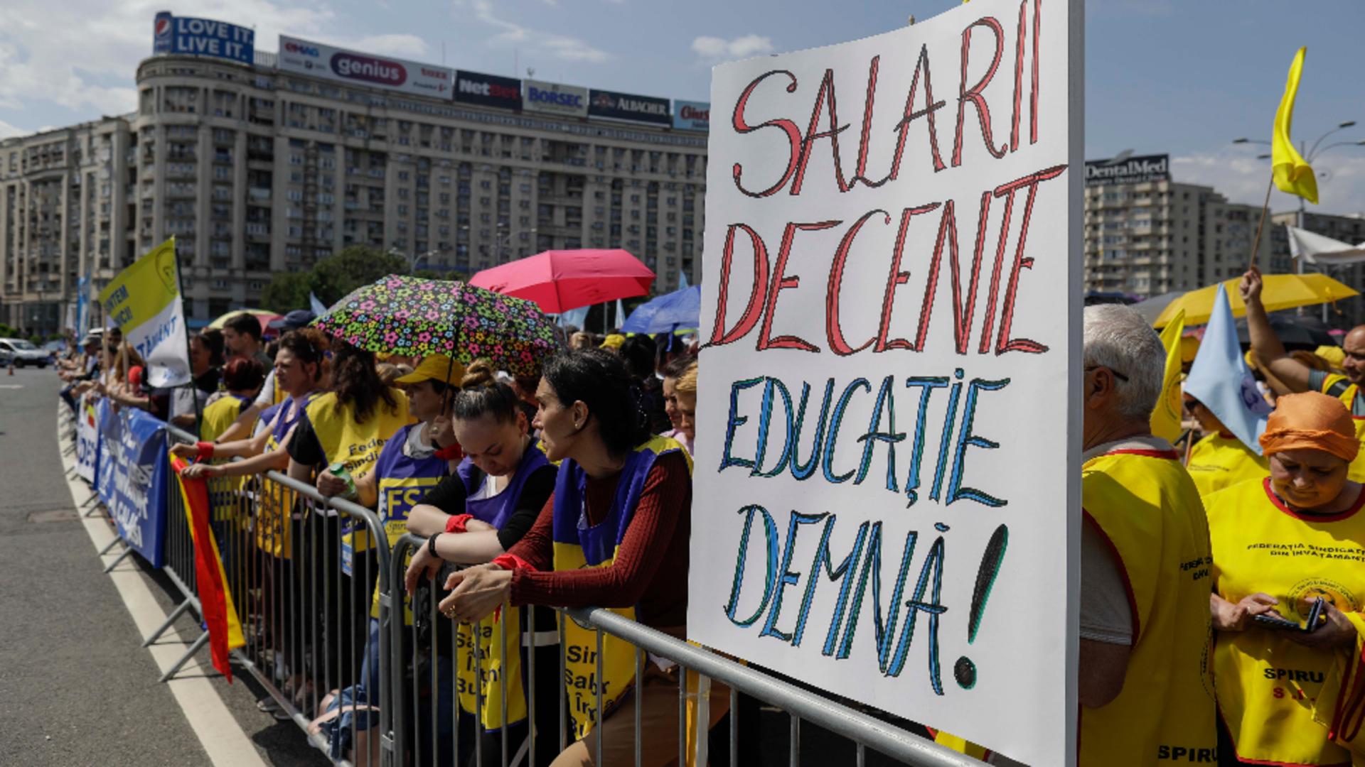 Sindicatele din educație anunță noi acțiuni de protest. Foto/Inquam Photos/Octav Ganea