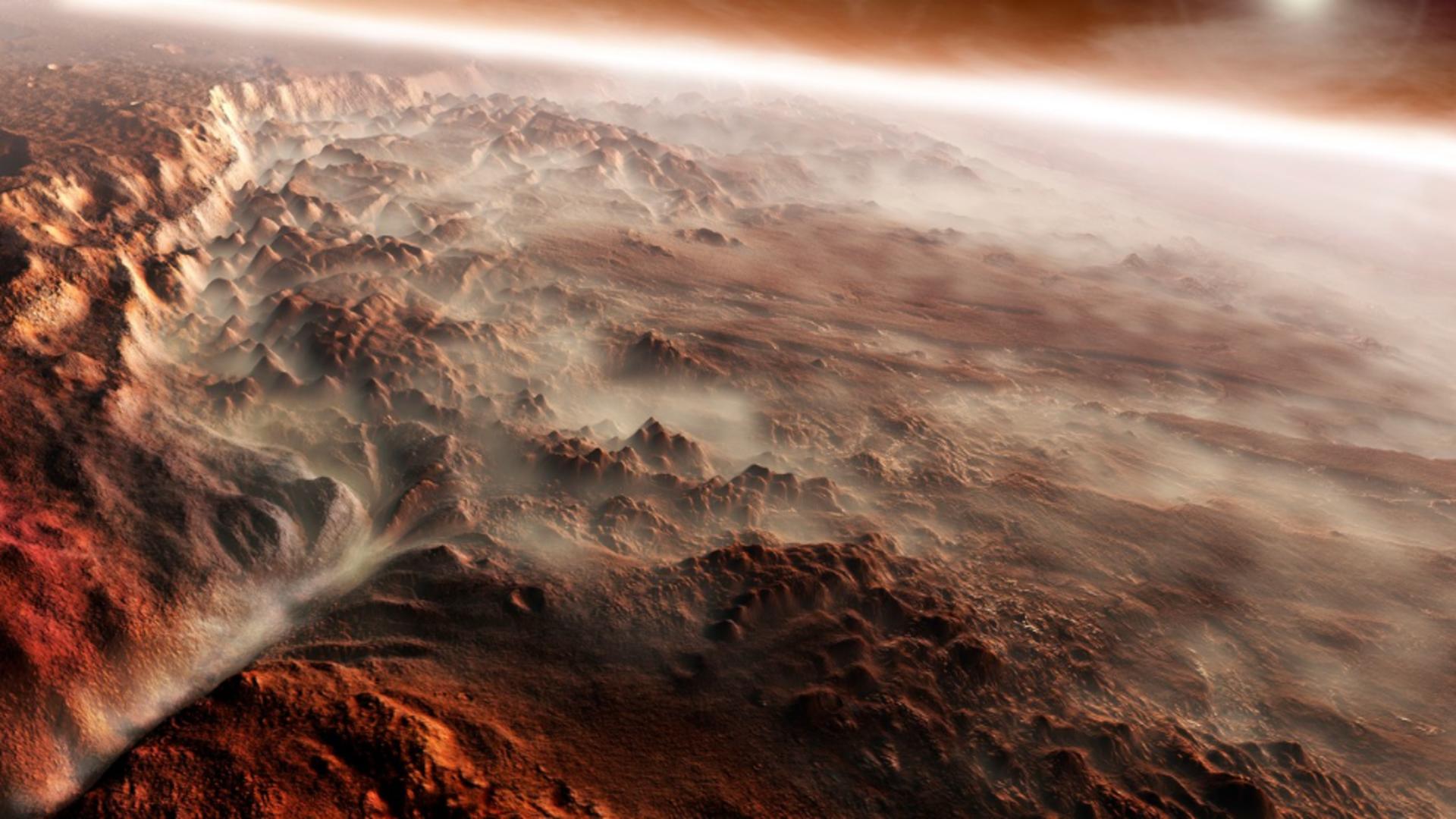 Crater pe Marte (arhivă 2022 - Profimedia)