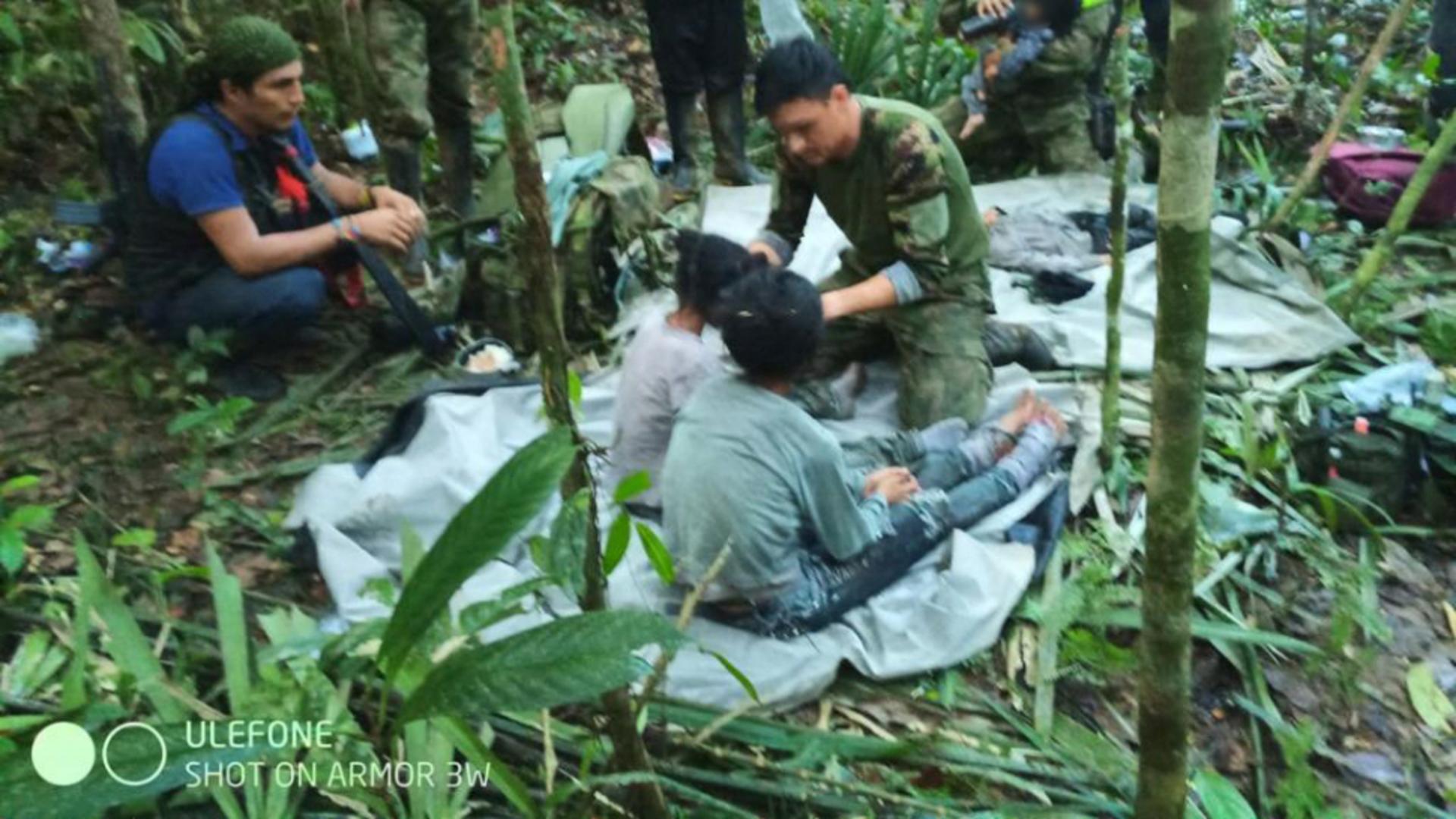 Patru copii, găsiți în viată după 40 de zile, în jungla columbiană amazoniană/ Profimedia