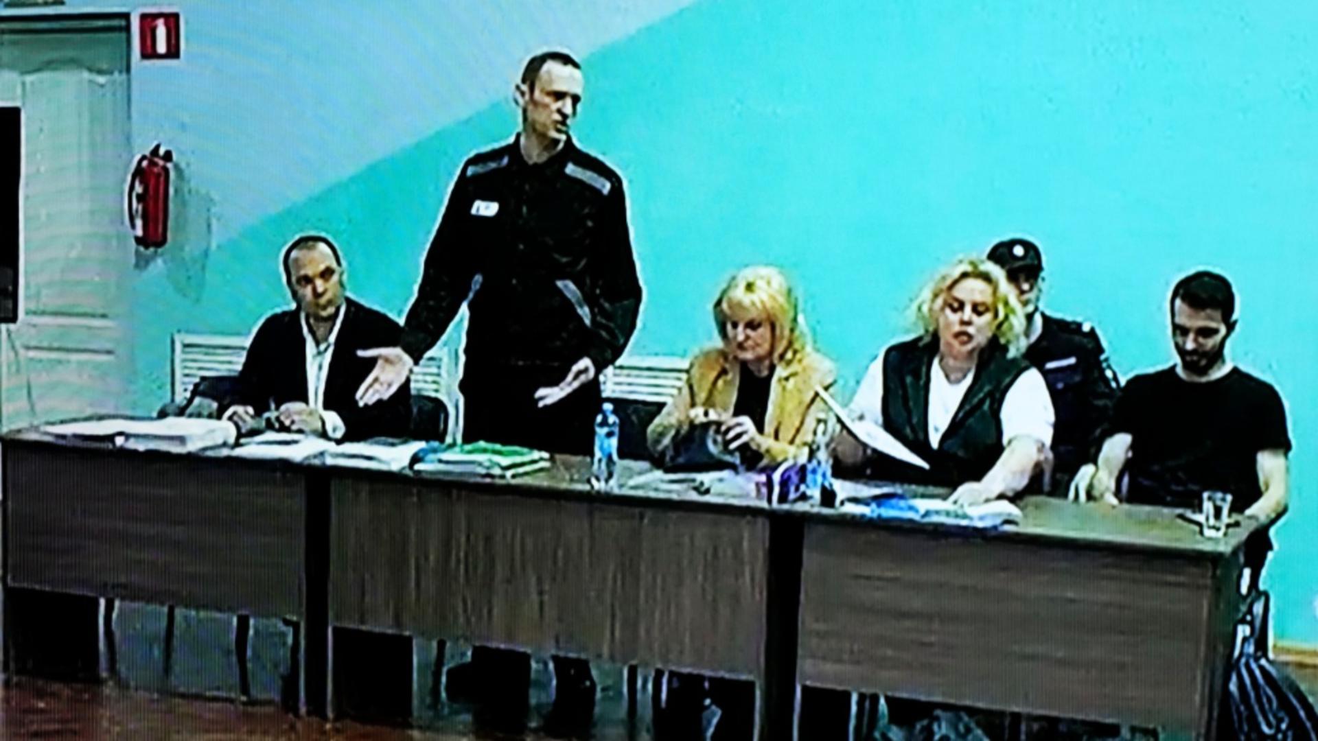 Aleksei Navalnîi în timpul audierilor (Profimedia)