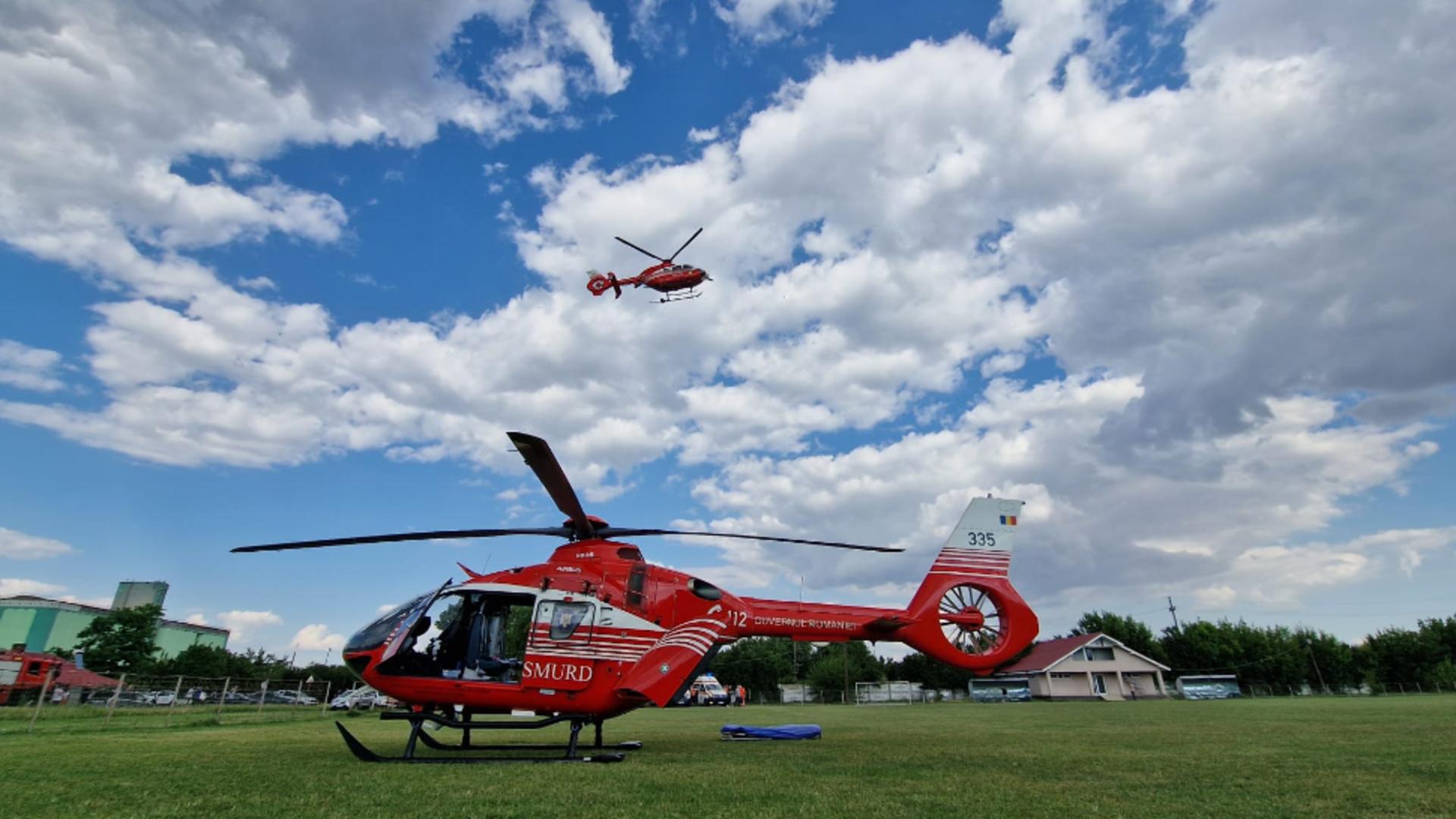 Cinci persoane, rănite într-un accident în județul Giurgiu. A fost solicitat elicopterul SMURD