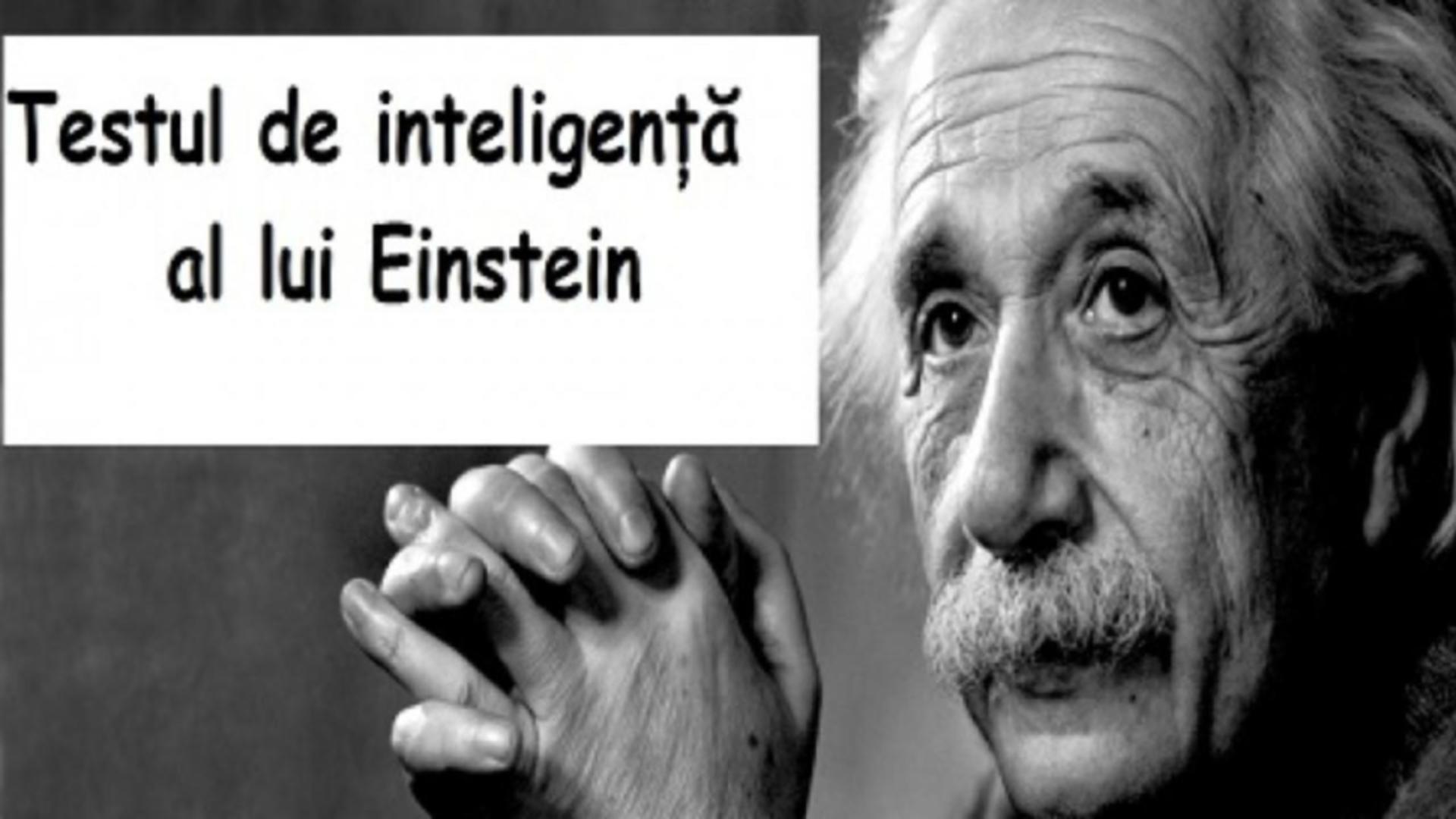 Testul de inteligență al lui Einstein
