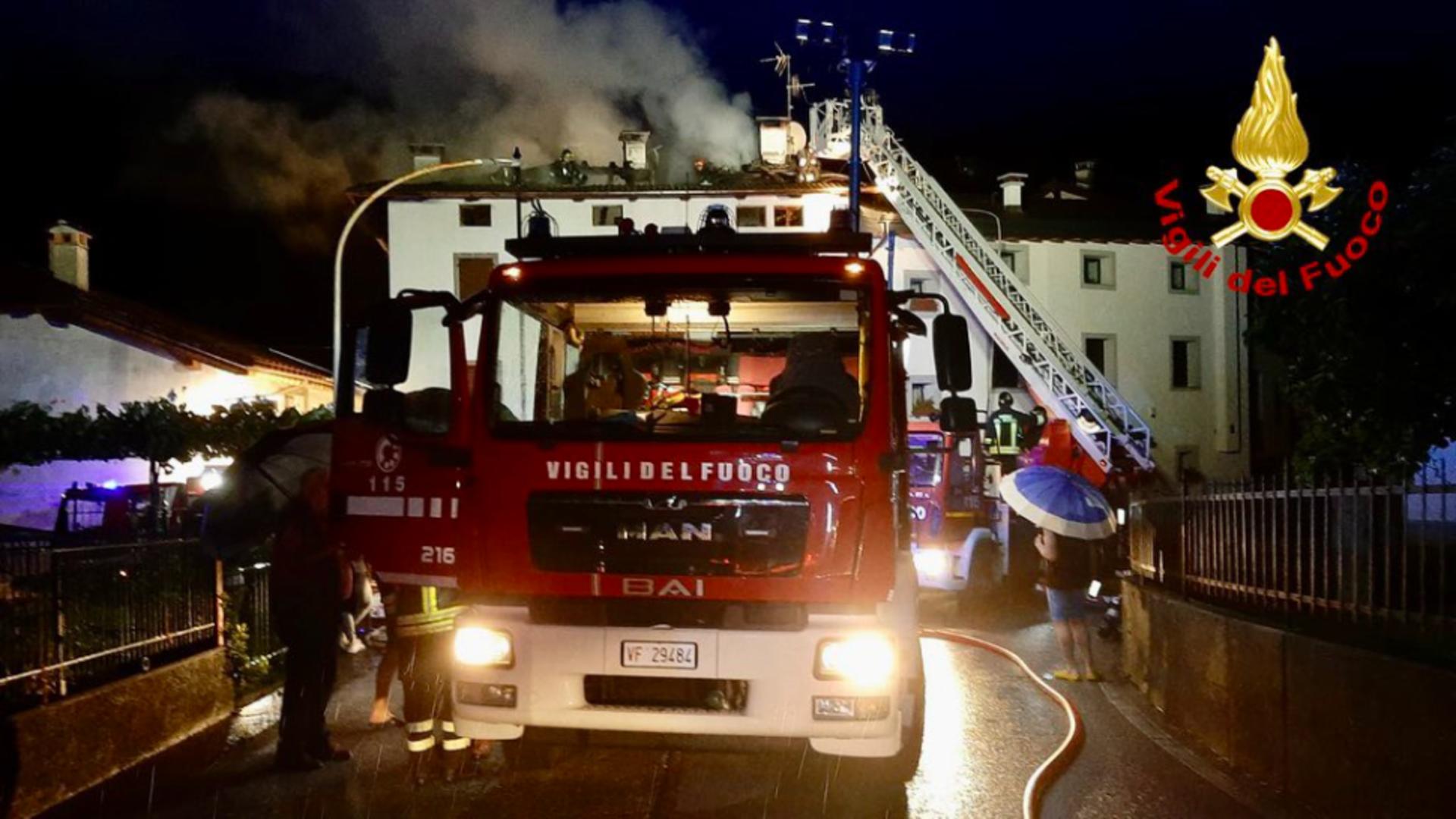 Incendiu azil de bătrâni Milano/ Captură Twitter 