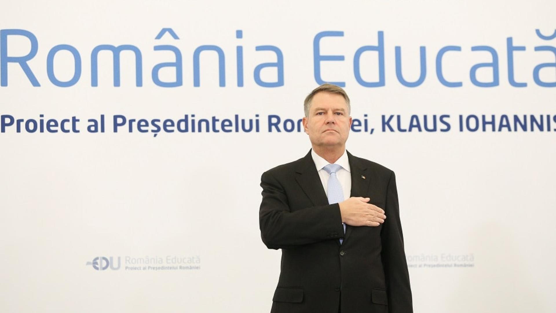 Klaus Iohannis, președintele României, punct final România Educată Foto: INQUAM/George Călin