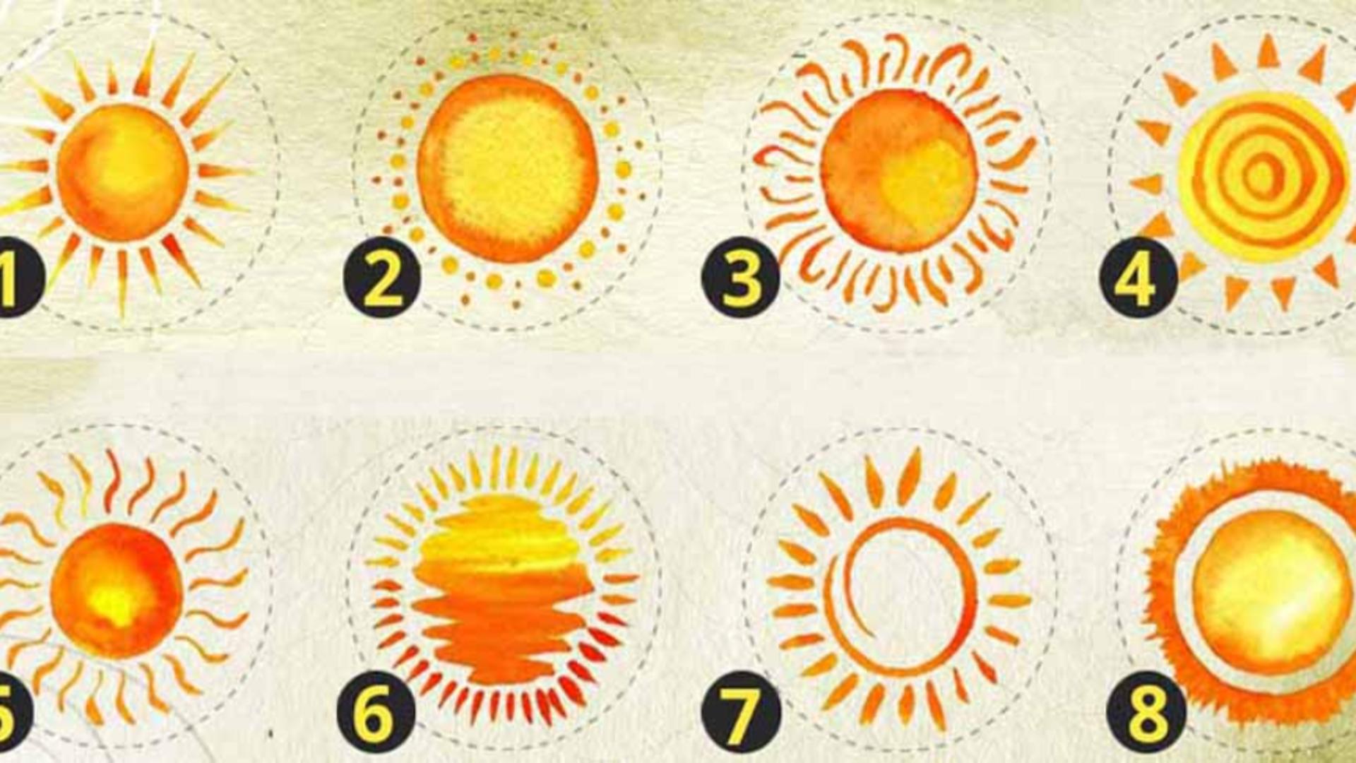 Ce soare ai alege ca emblemă a ta? Răspunsul îți dezvaluie forța mistică din spatele personalității tale