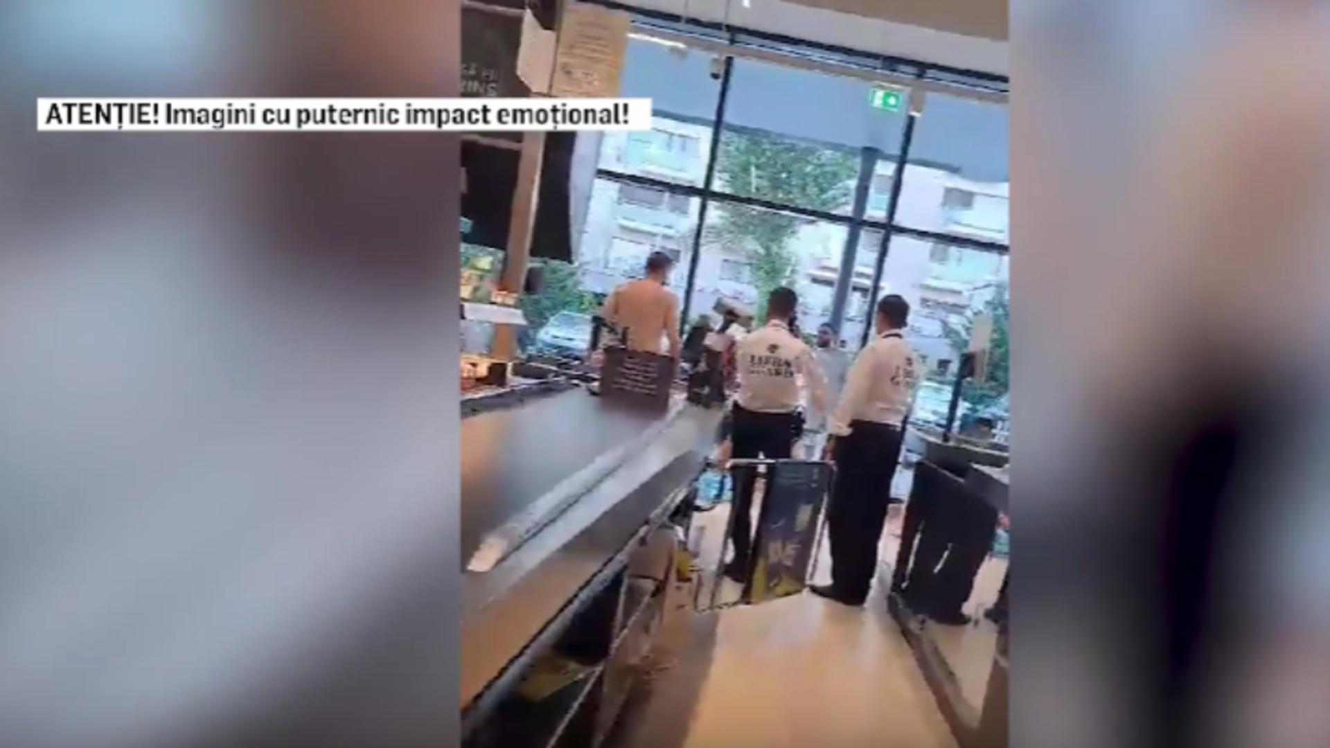 Scene de groază într-un supermarket din Capitală / Captură video