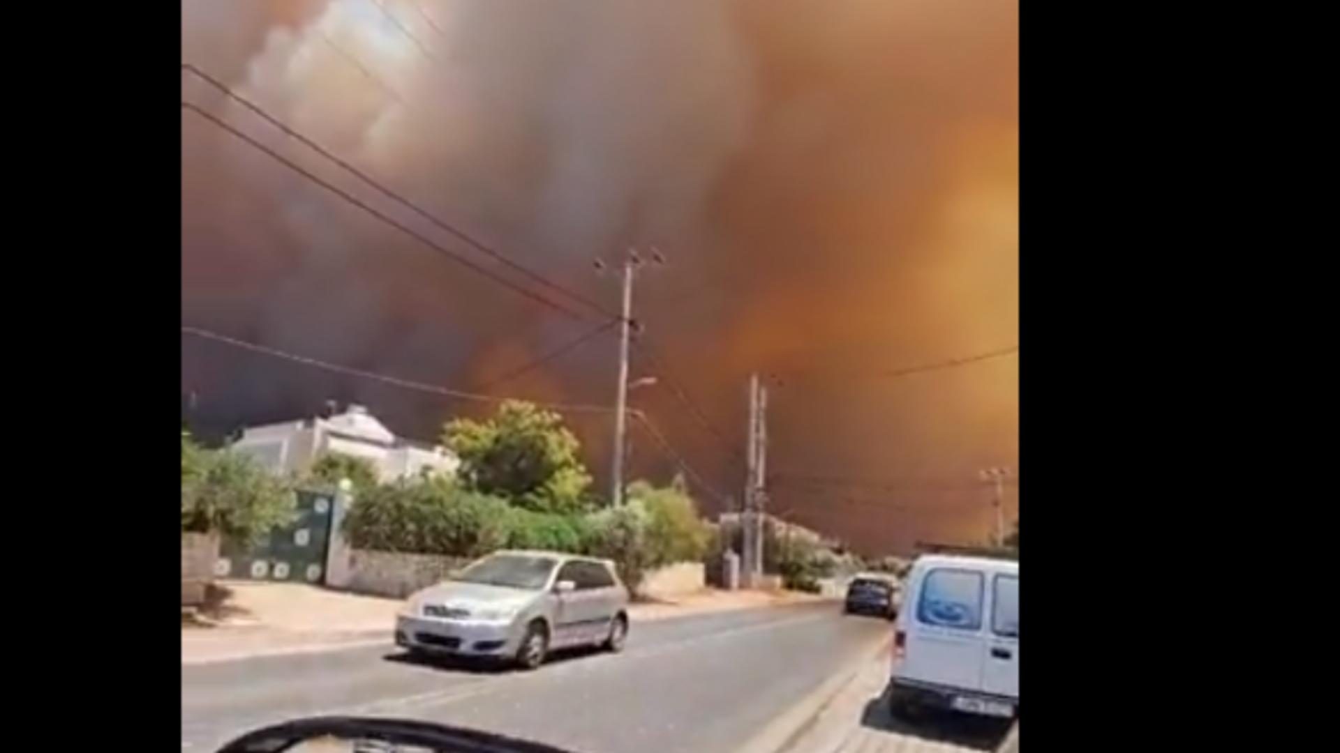 Incendii Grecia/ Captură video