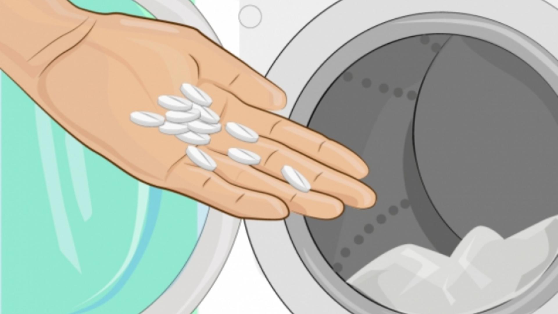De ce trebuie să pui câte o pastilă de aspirină în mașina de spălat rufe