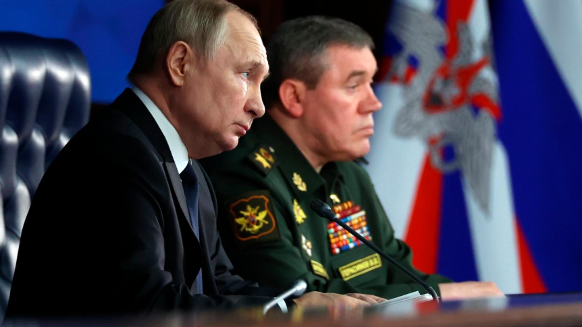 Vladimir Putin a decis ca Generalul Gherasimov să fie tras pe linie moartă Foto: Profimedia