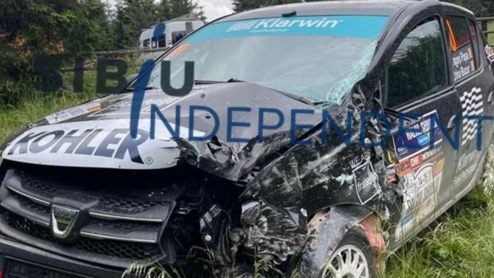 Incident în timpul Raliului Sibiului. Un copilot a fost rănit, fiind transportat cu elicopterul SMURD la spital