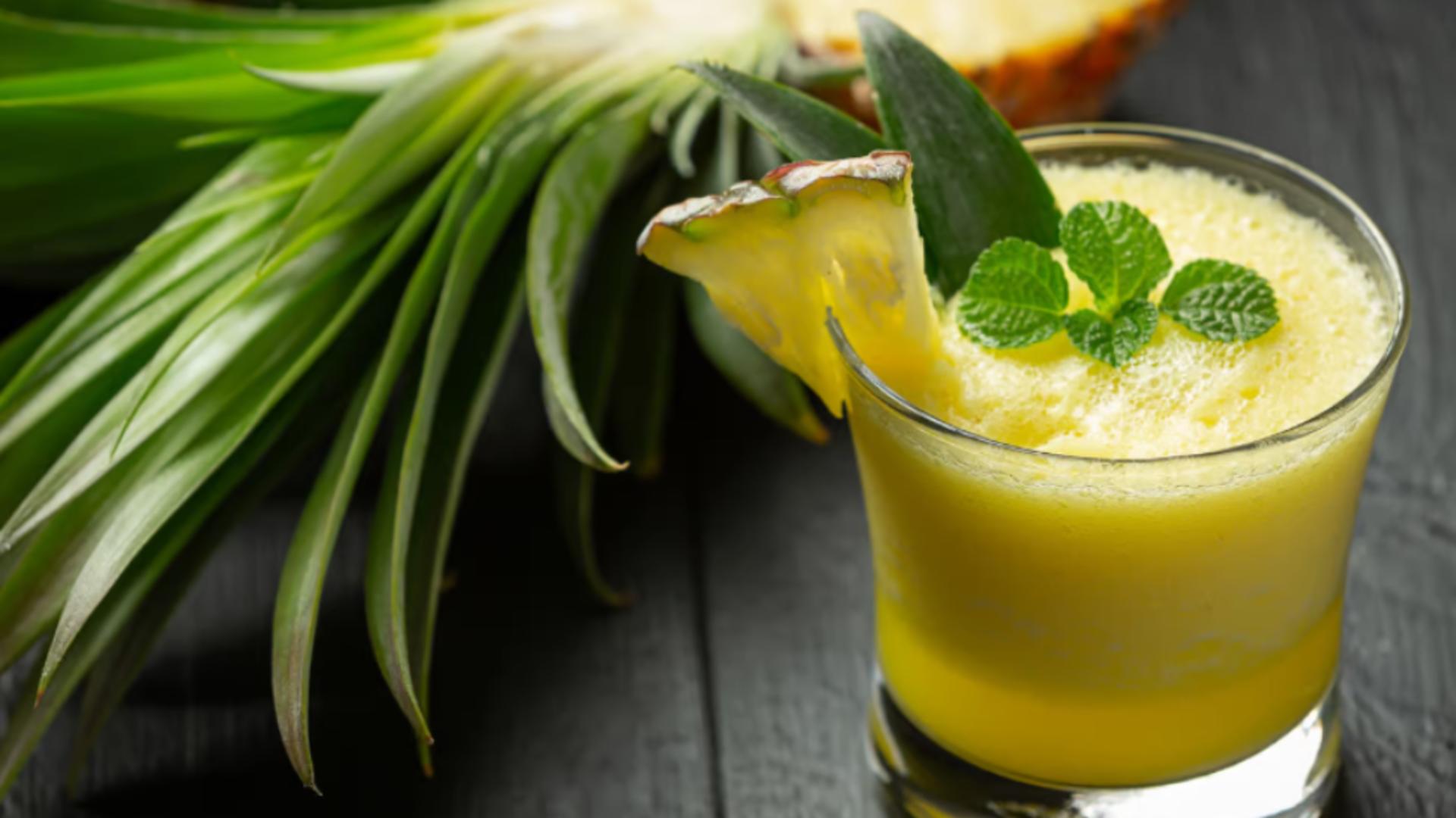 Shoturi reci cu ghimbir și ananas: O rețetă cu multiple beneficii pentru sănătate