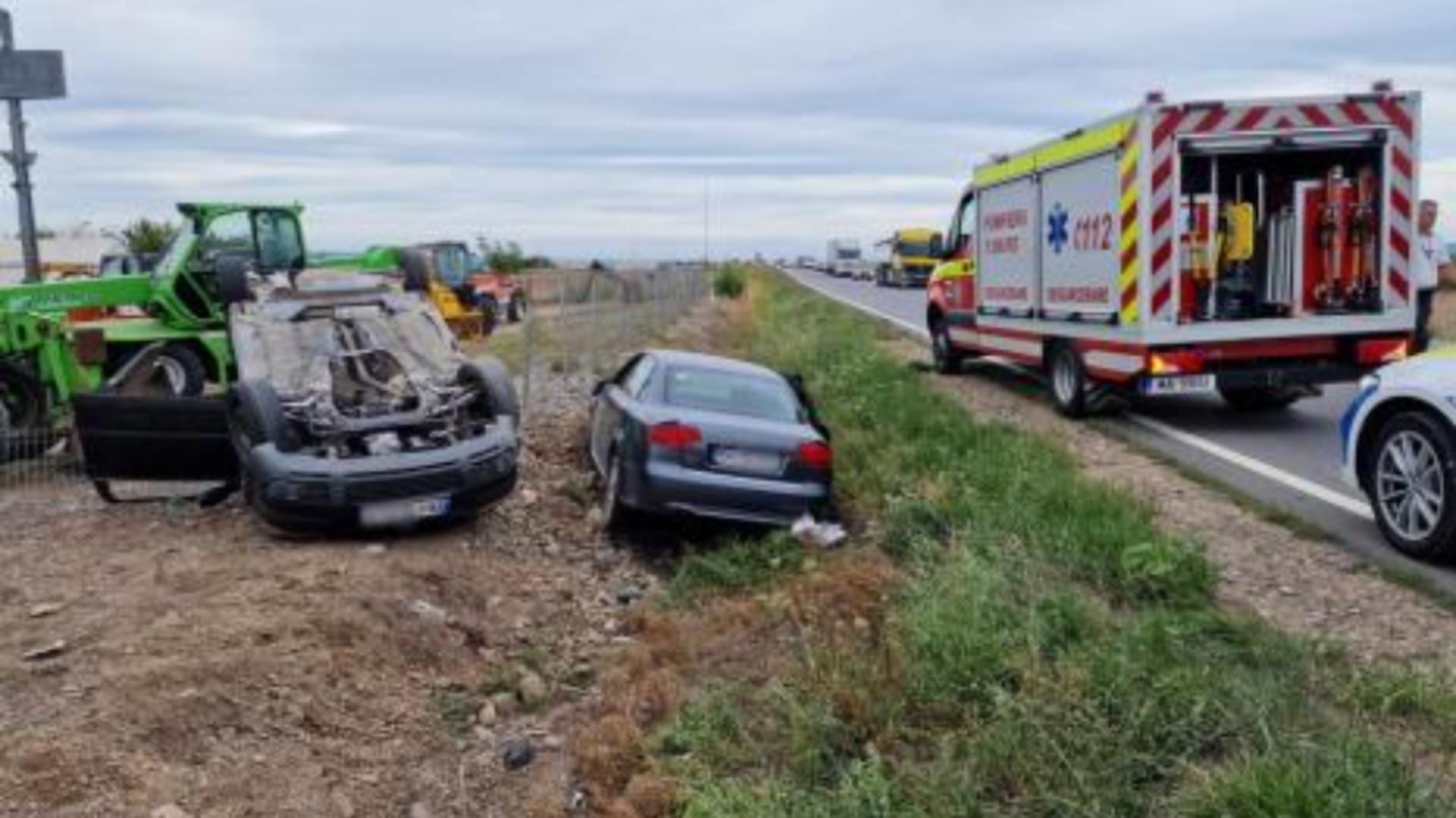 Accident cu 5 victime după o urmărire urmată de bătaie în trafic - Foto: ebihoreanul.ro