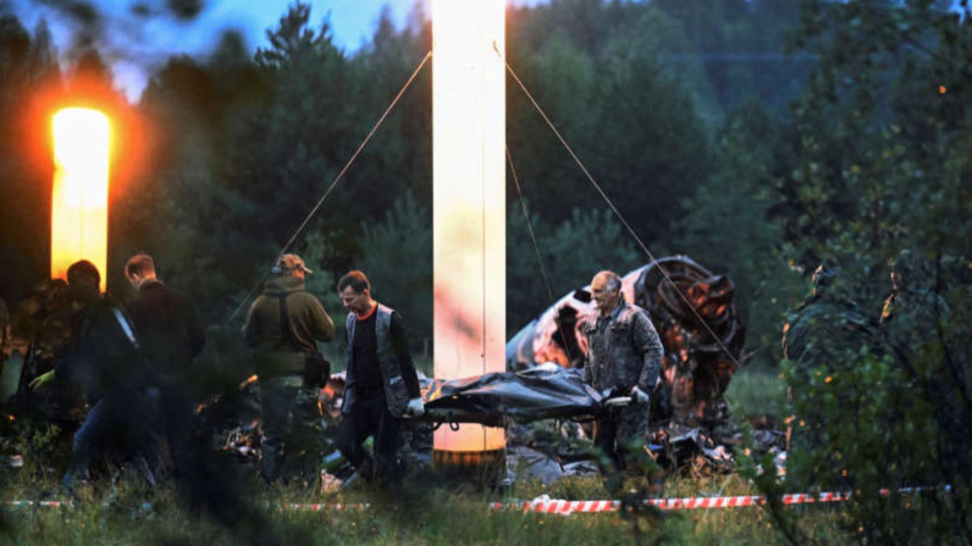 Anchetatorii ruși au gasit toate victimele și cutia neagră din avionul prăbușit al lui Prigojin