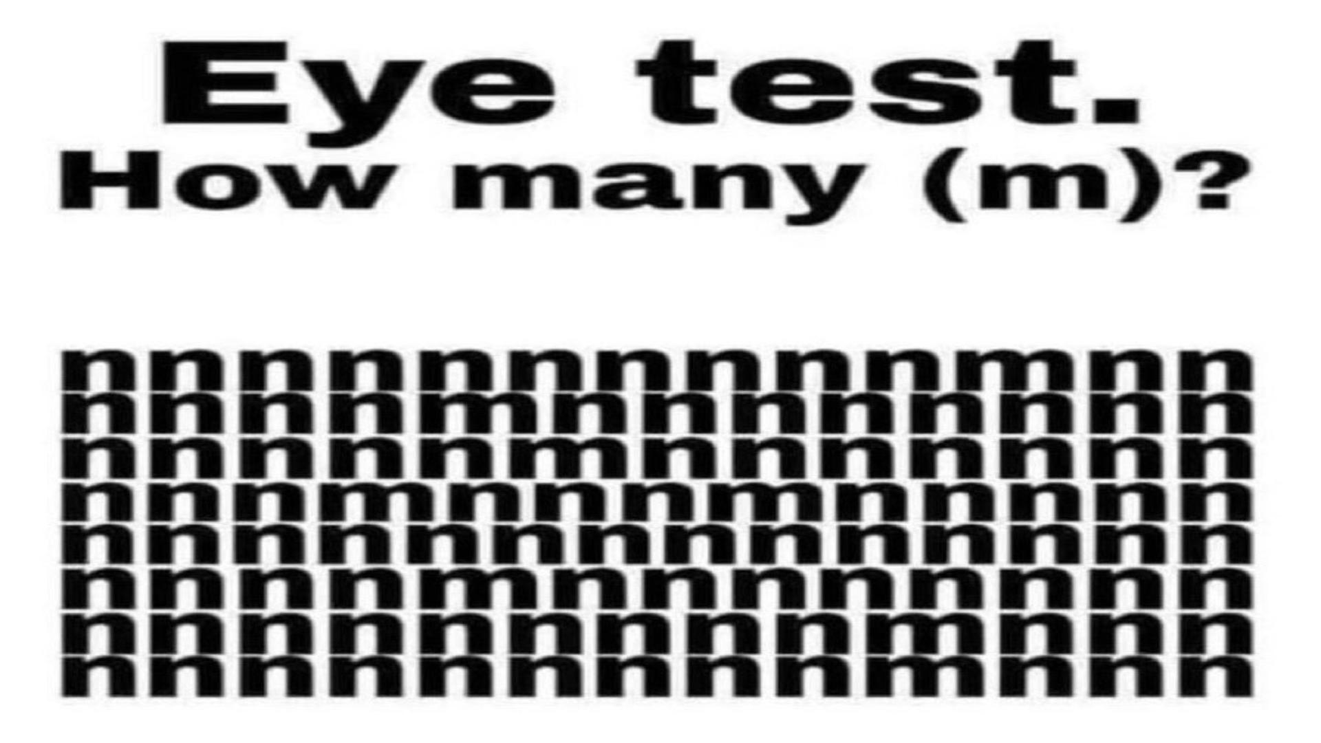 Testul care-și arată dacă ai ochi de vultur. Câte „M” reușești să vezi în imagine?