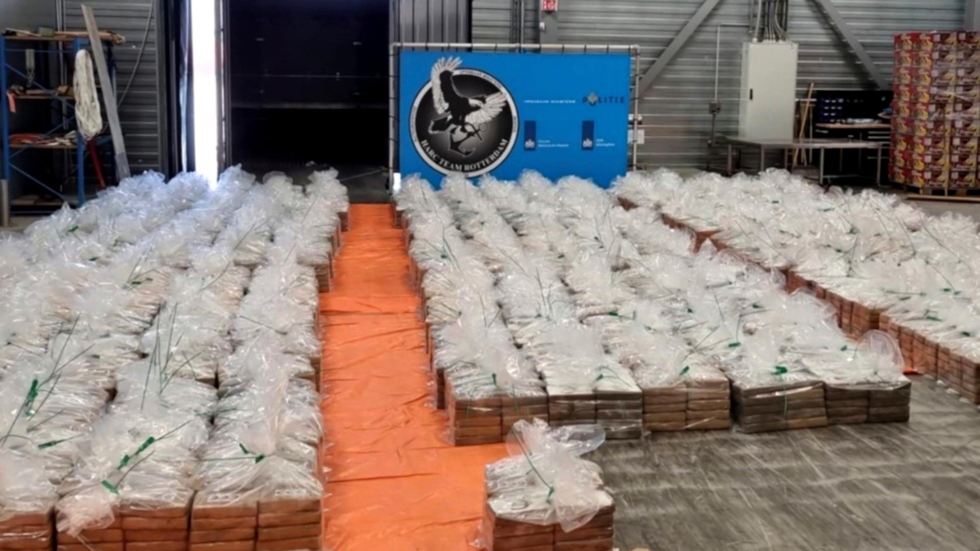 8 tone de droguri descoperite în portul Rotterdam. Foto/Profimedia