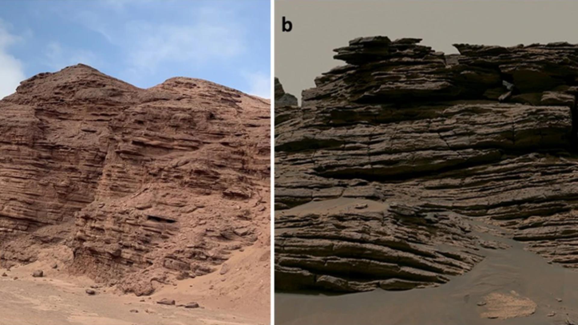 Straturile sedimentare care dovedesc ciclicitatea anotimpurilor (foto: NASA/JPL-Caltech/ASU)